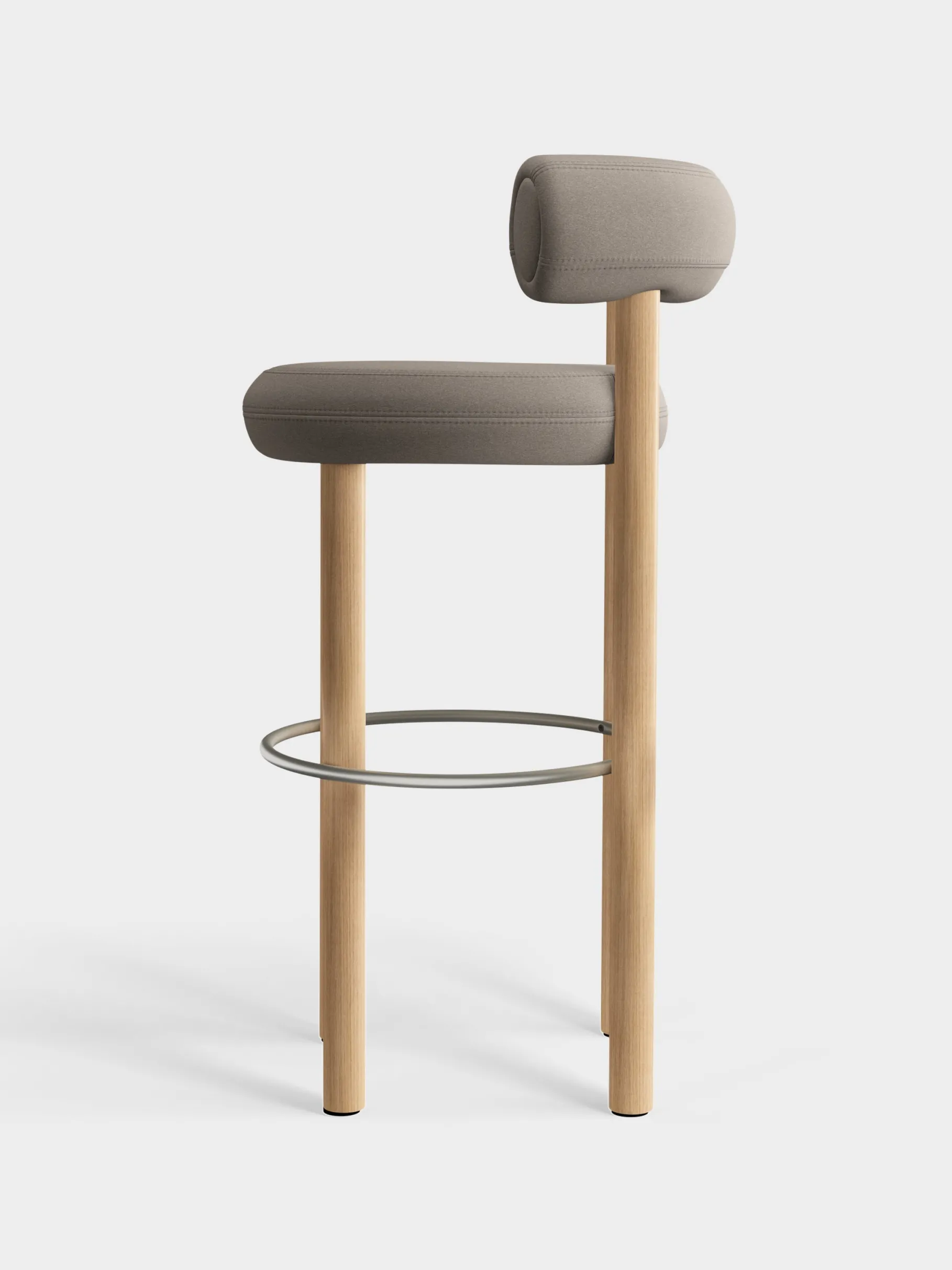 Fat Natural Wood 75cm Bar Stool