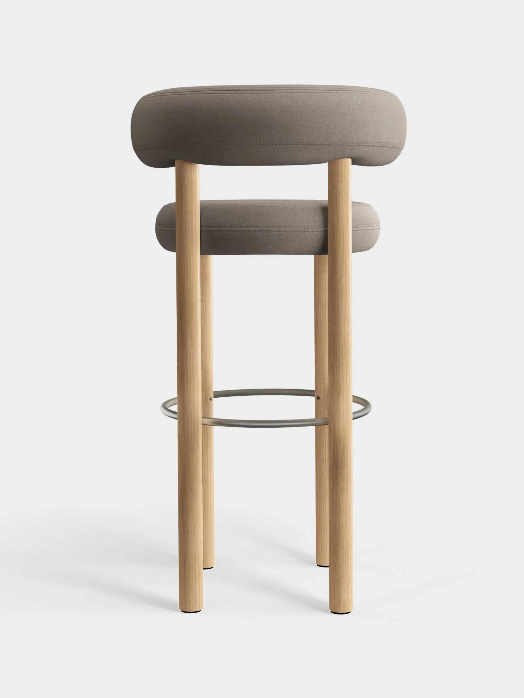 Fat Natural Wood 75cm Bar Stool