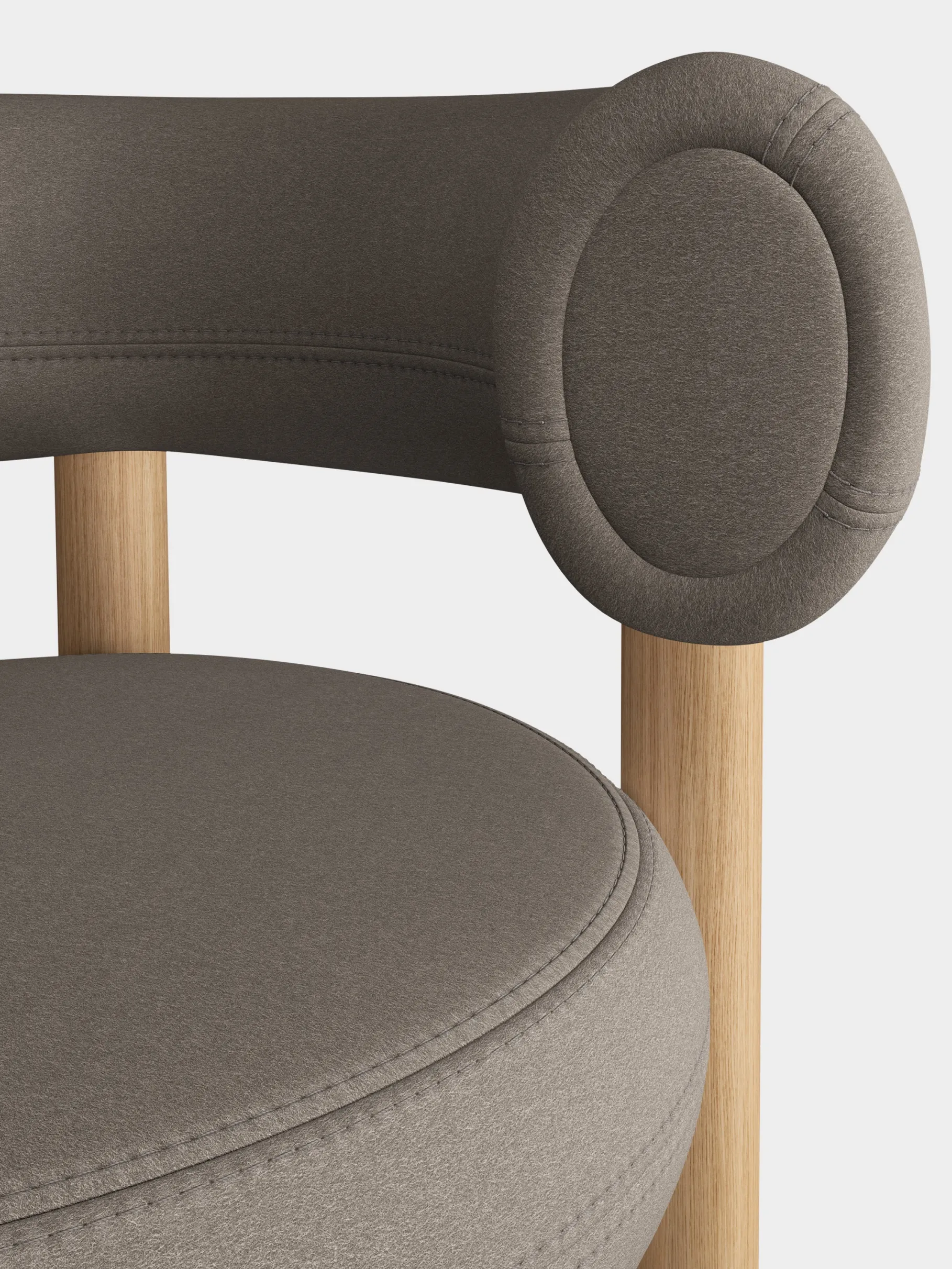 Fat Natural Wood 75cm Bar Stool