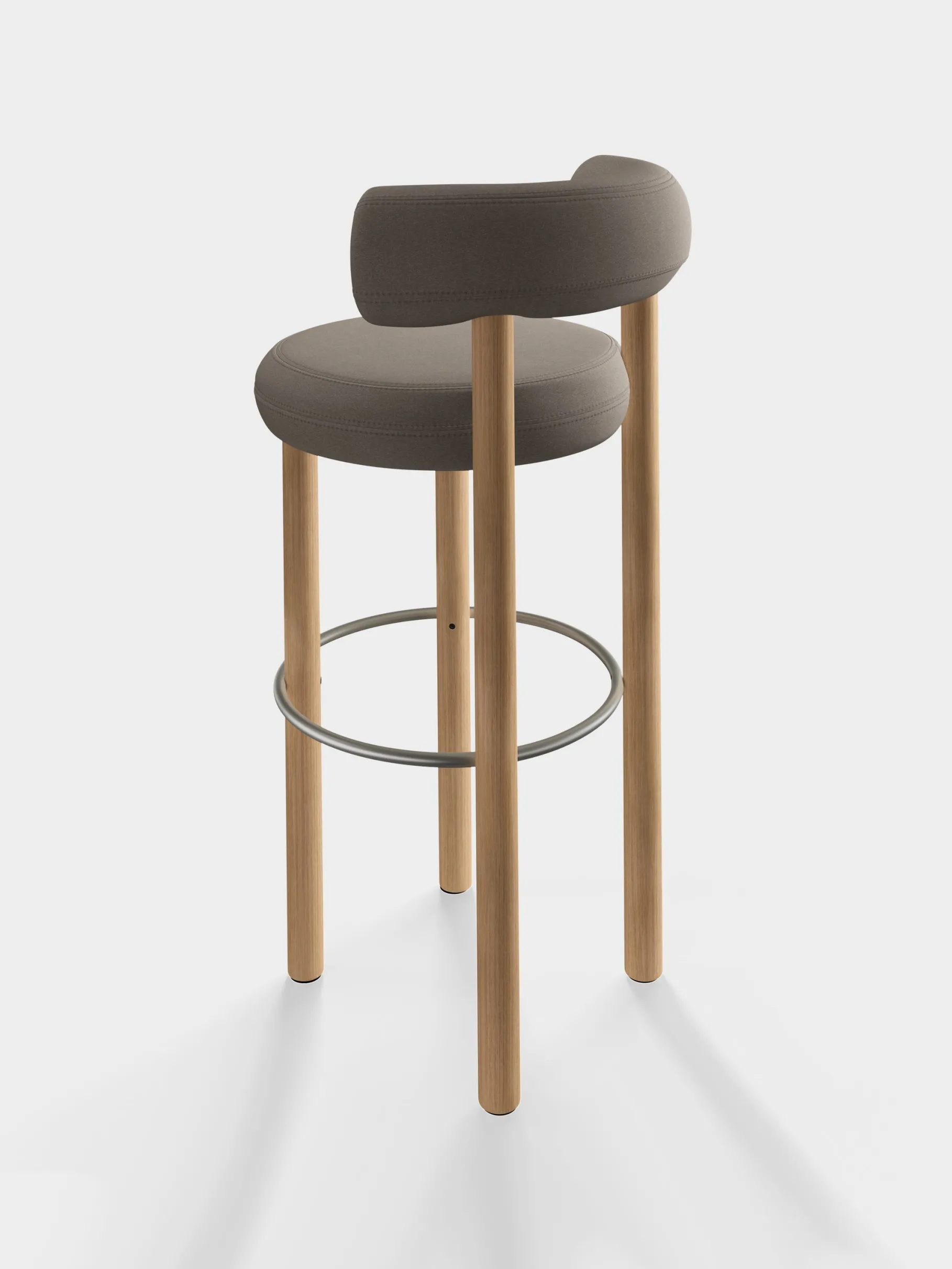 Fat Natural Wood 75cm Bar Stool