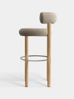 Fat Natural Wood 75cm Bar Stool
