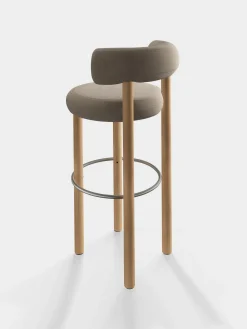 Fat Natural Wood 75cm Bar Stool