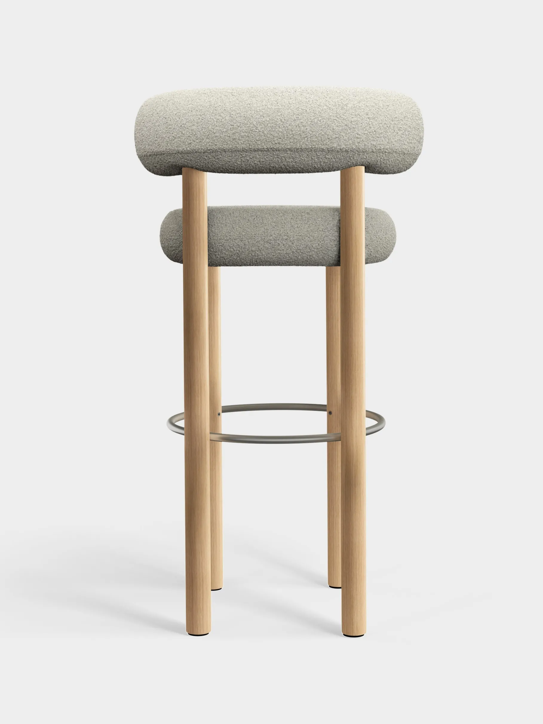 Fat Natural Wood 75cm Bar Stool