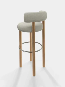 Fat Natural Wood 75cm Bar Stool