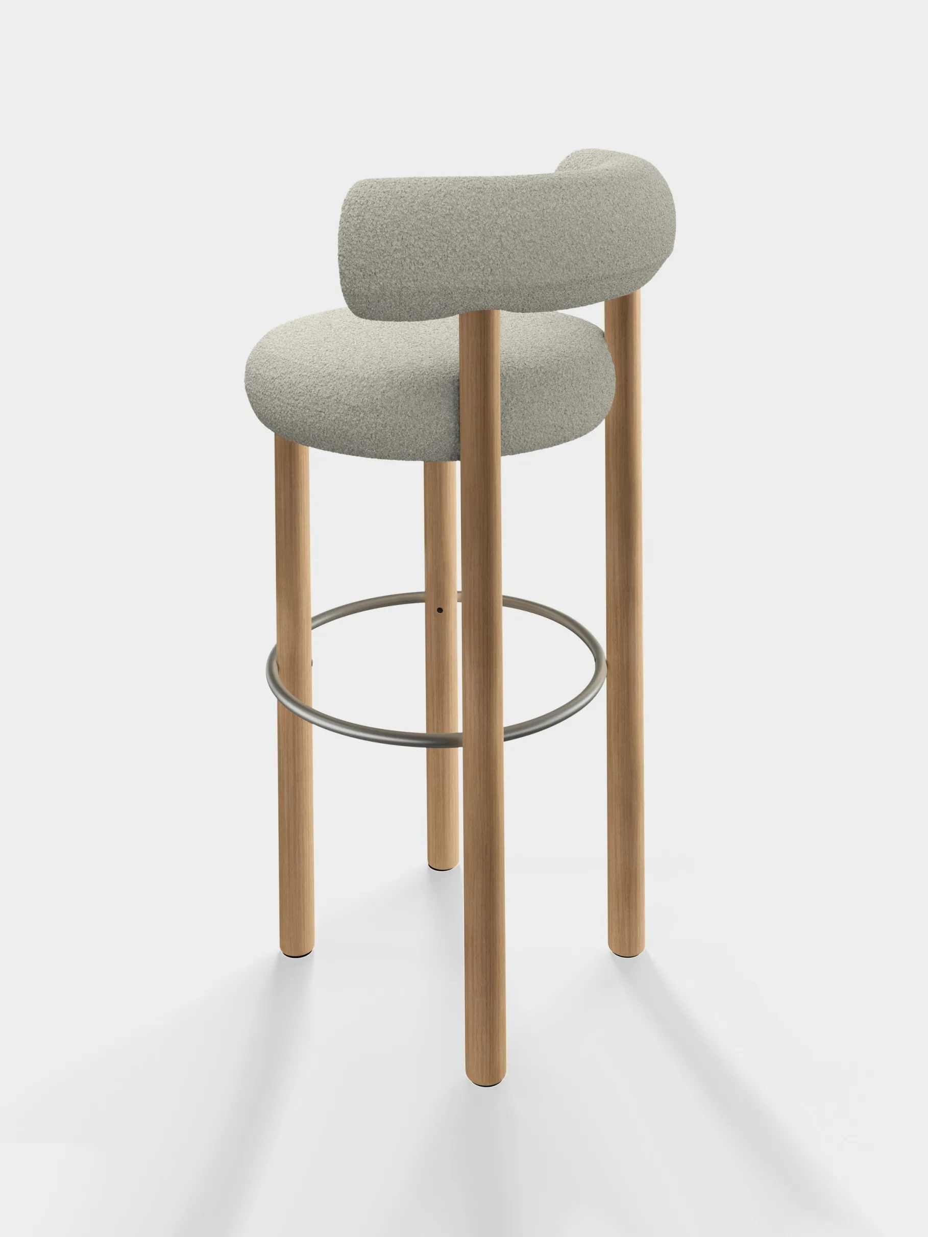 Fat Natural Wood 75cm Bar Stool