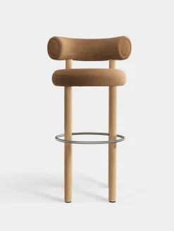 Fat Natural Wood 75cm Bar Stool