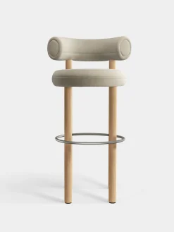 Fat Natural Wood 75cm Bar Stool