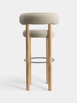 Fat Natural Wood 75cm Bar Stool