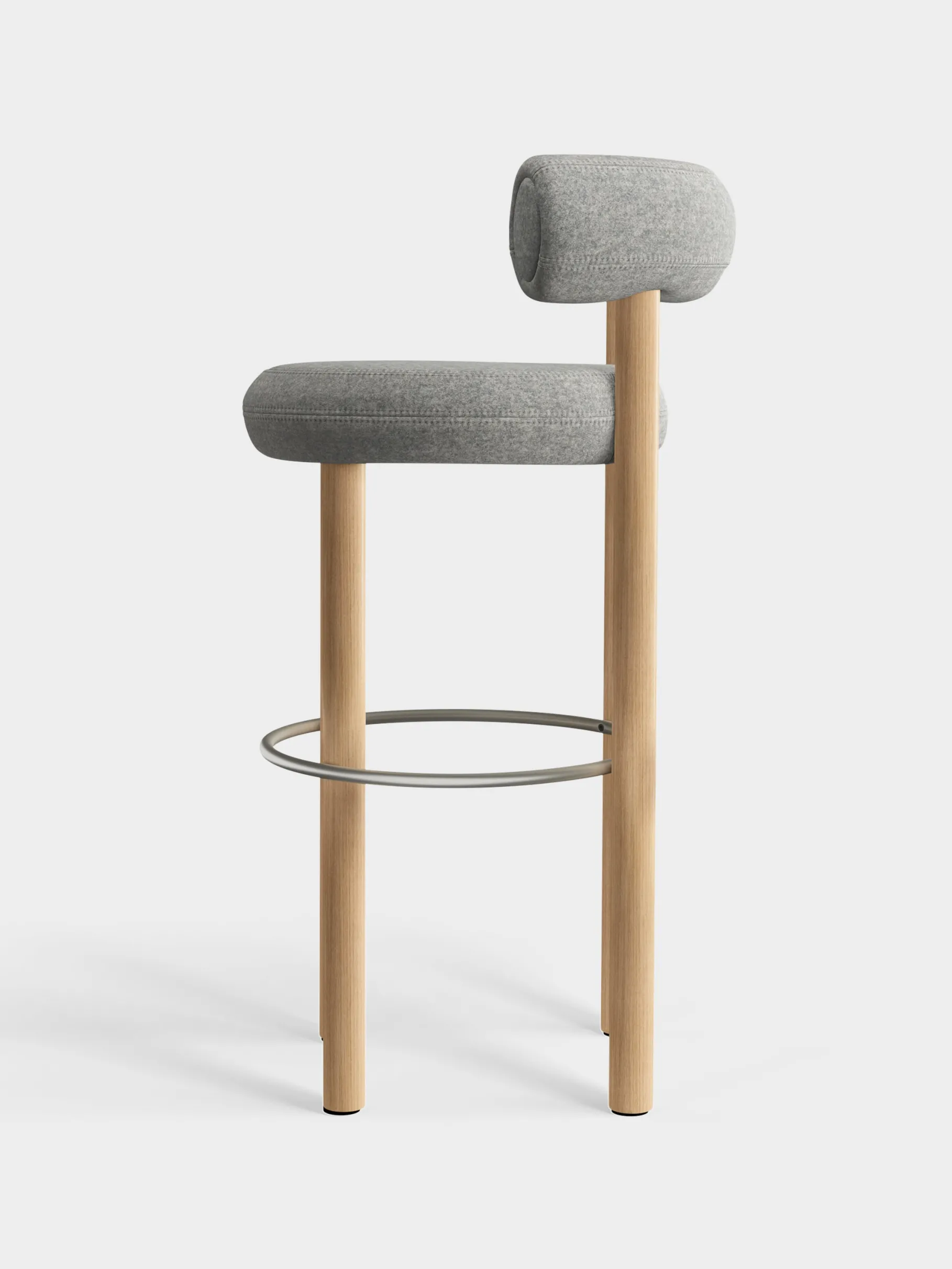 Fat Natural Wood 75cm Bar Stool