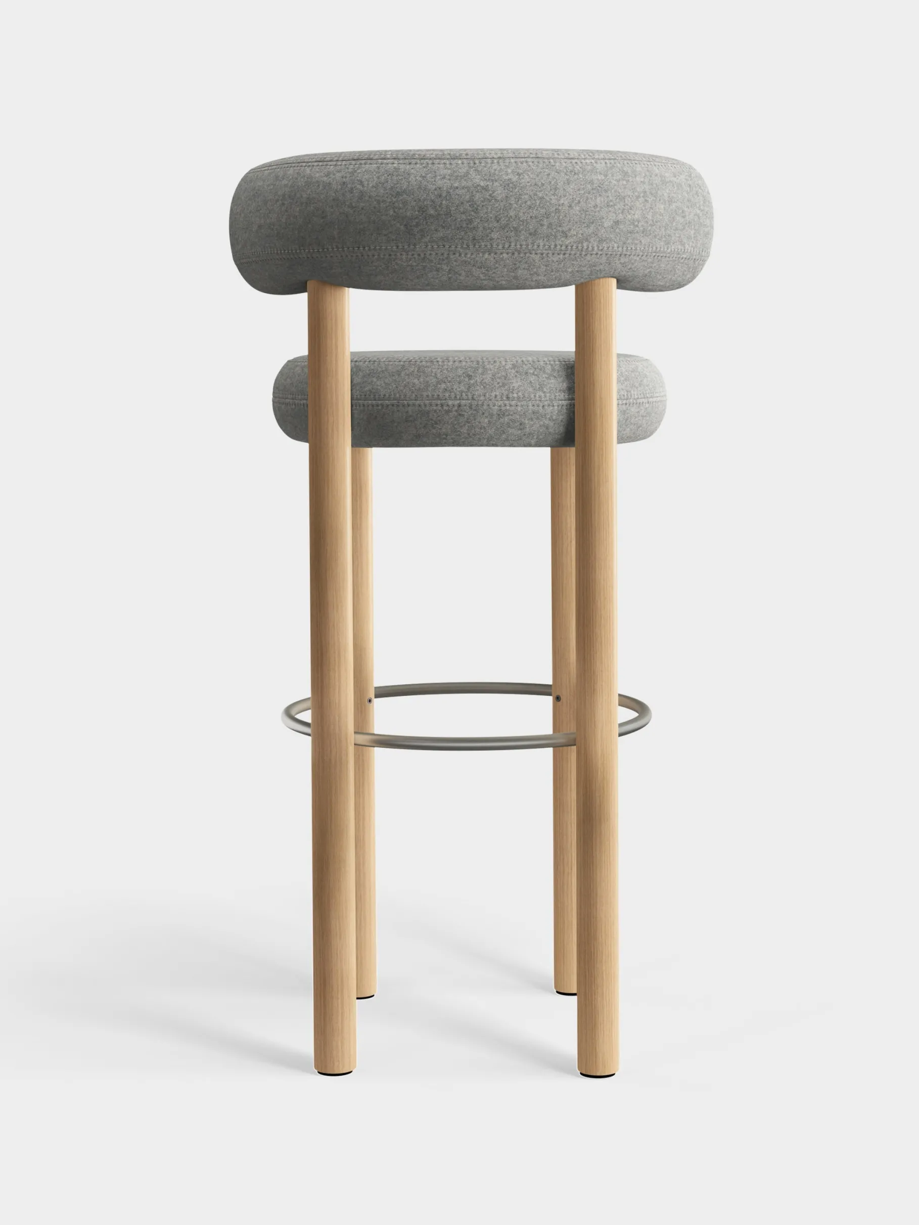 Fat Natural Wood 75cm Bar Stool