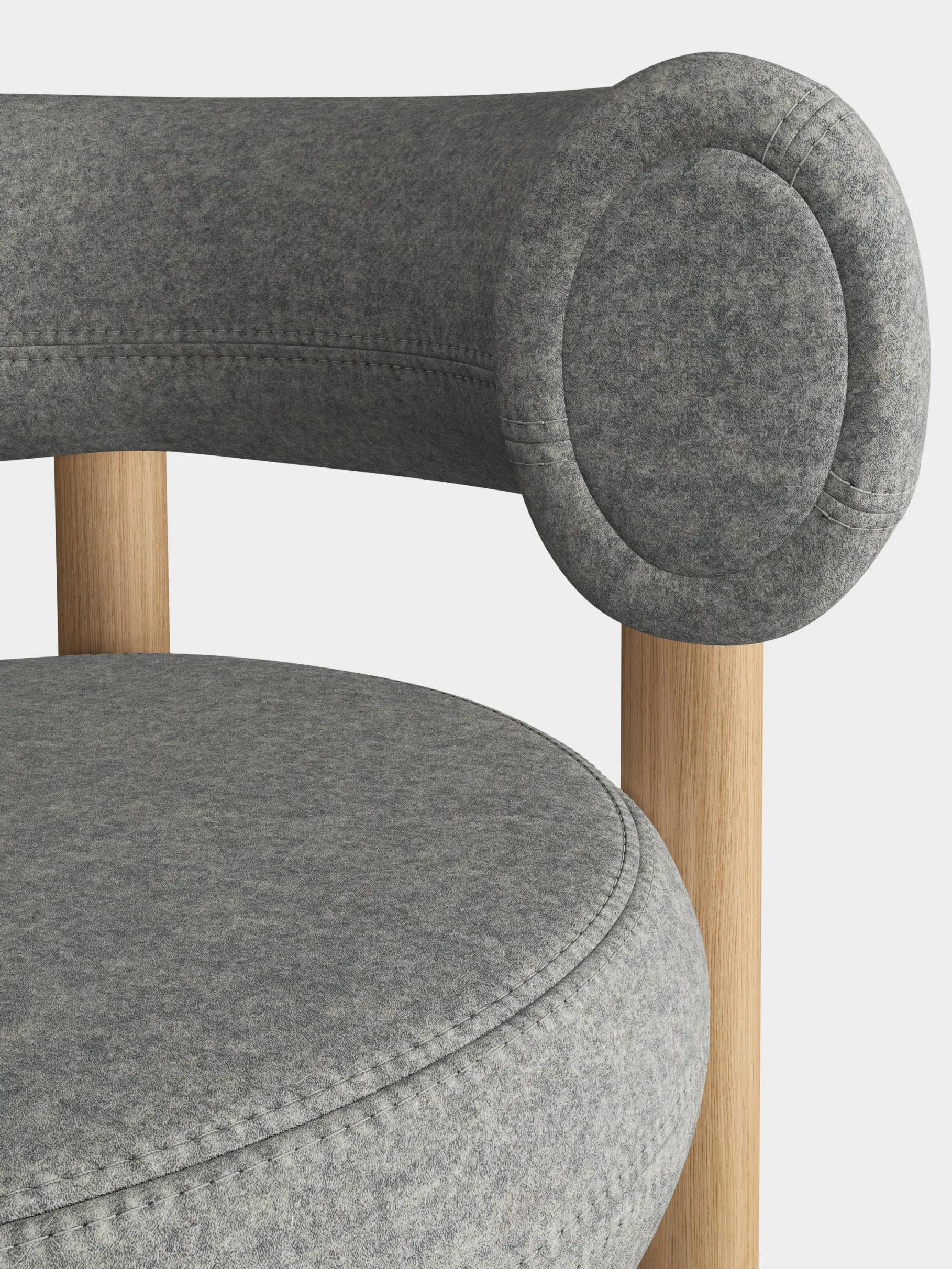 Fat Natural Wood 75cm Bar Stool