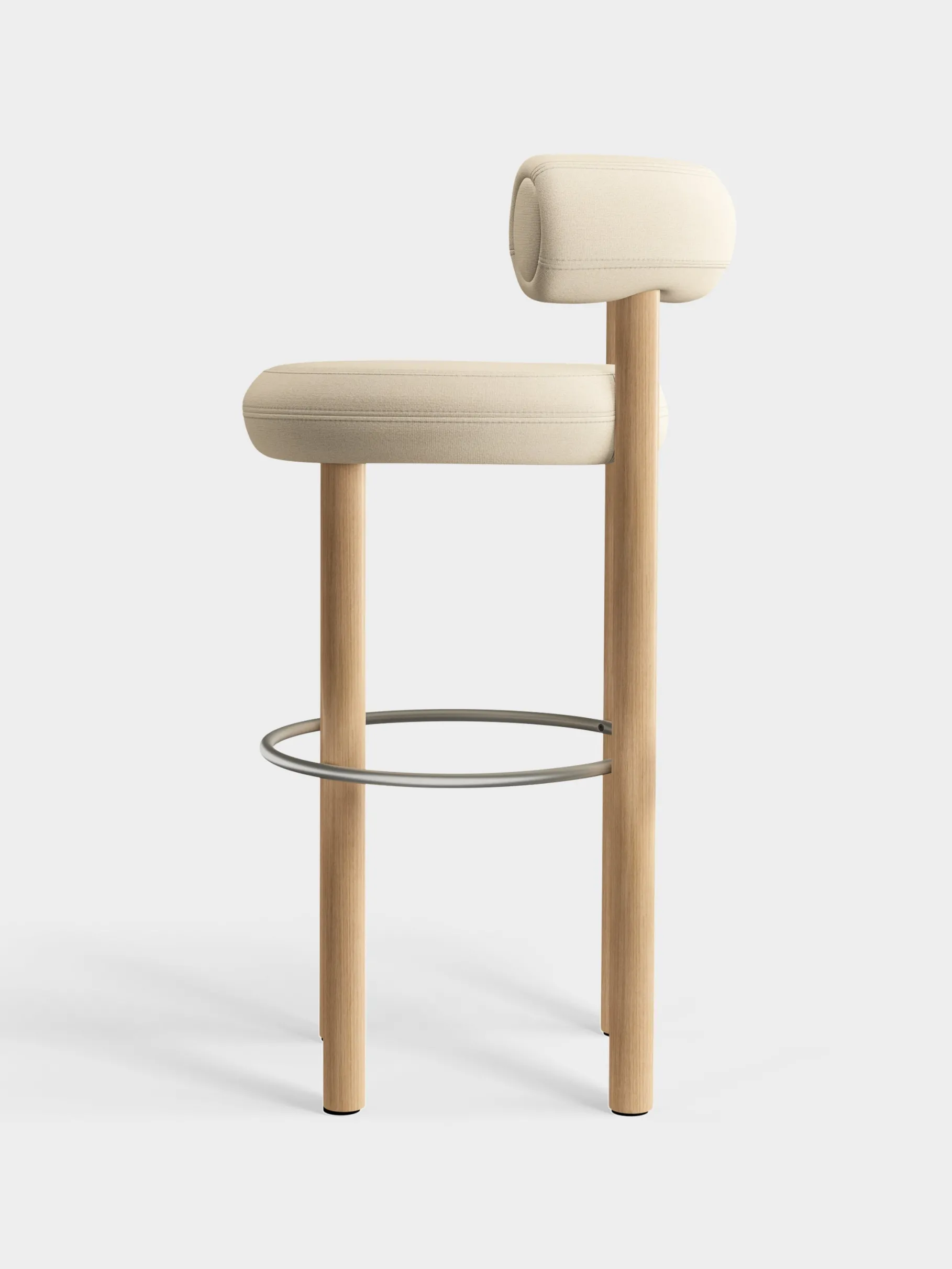 Fat Natural Wood 75cm Bar Stool