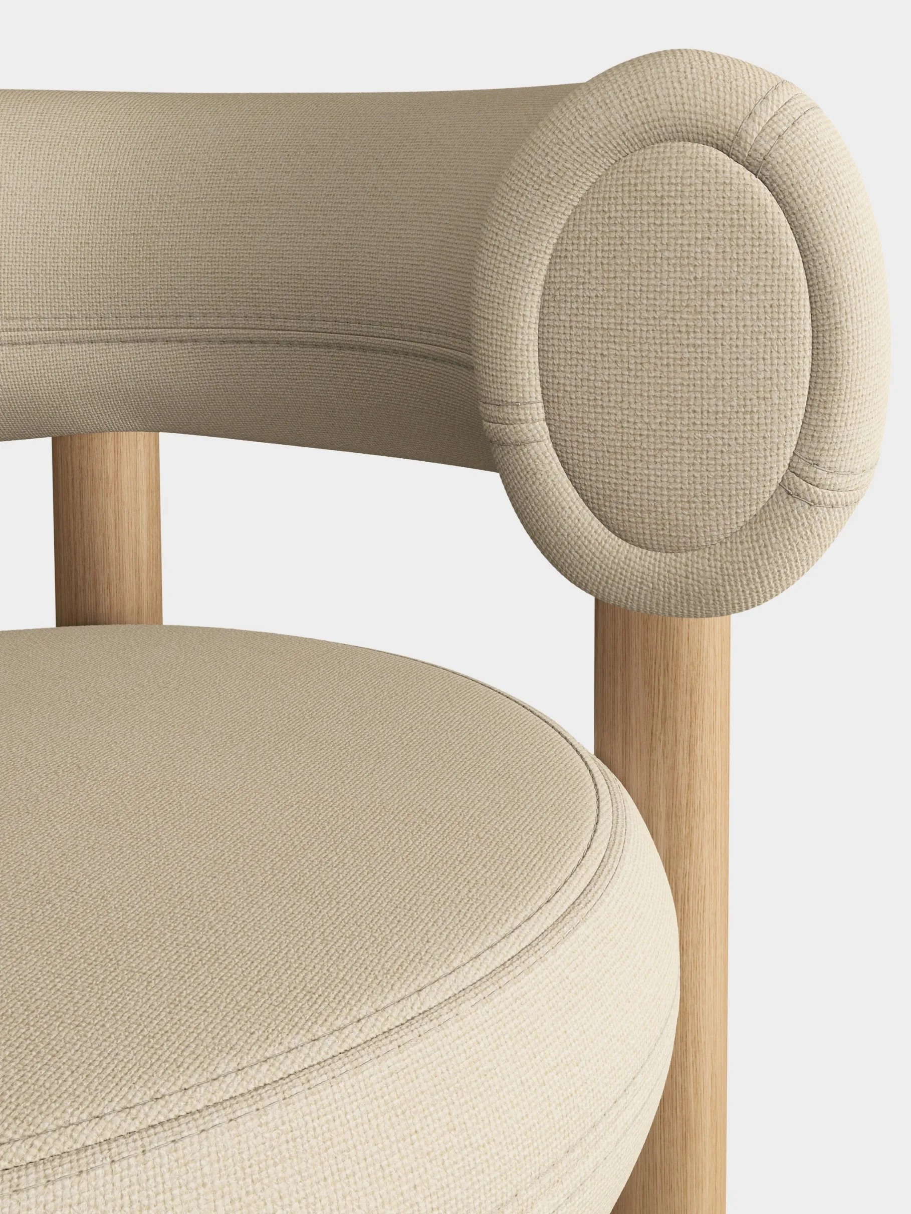 Fat Natural Wood 75cm Bar Stool