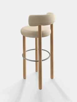Fat Natural Wood 75cm Bar Stool