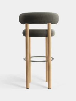 Fat Natural Wood 75cm Bar Stool
