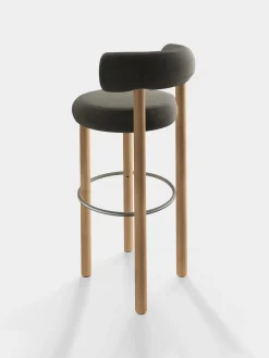 Fat Natural Wood 75cm Bar Stool