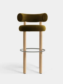 Fat Natural Wood 75cm Bar Stool