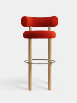 Fat Natural Wood 75cm Bar Stool