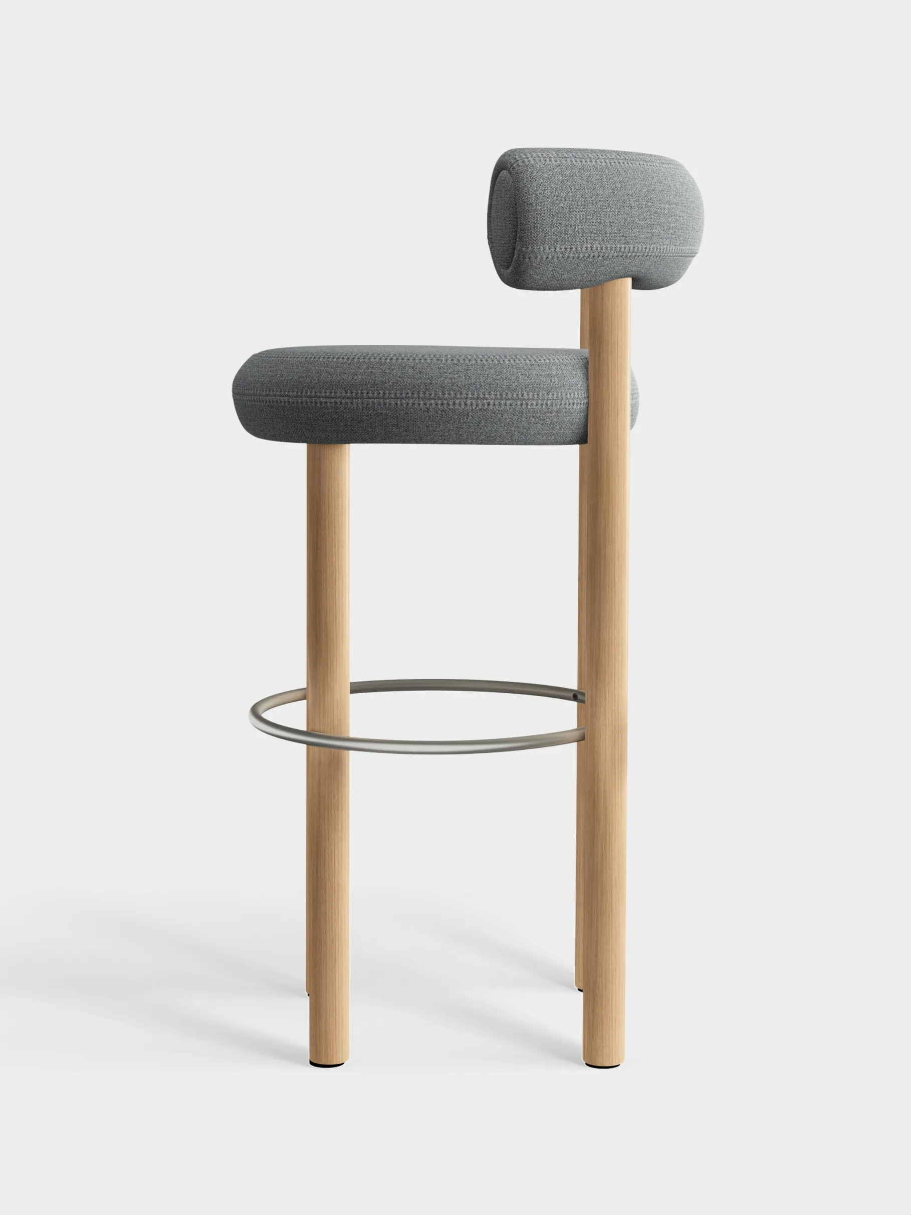 Fat Natural Wood 75cm Bar Stool