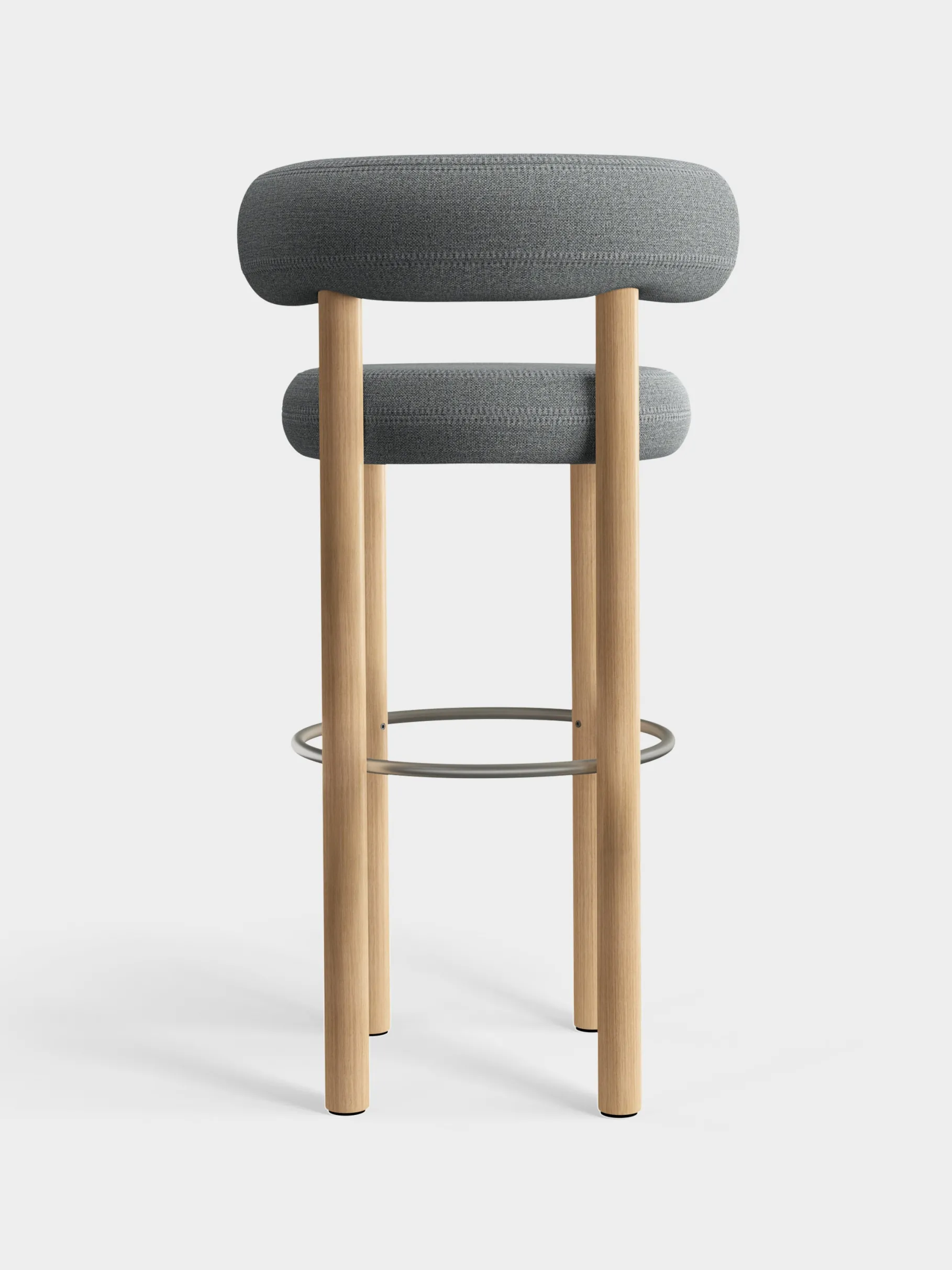 Fat Natural Wood 75cm Bar Stool