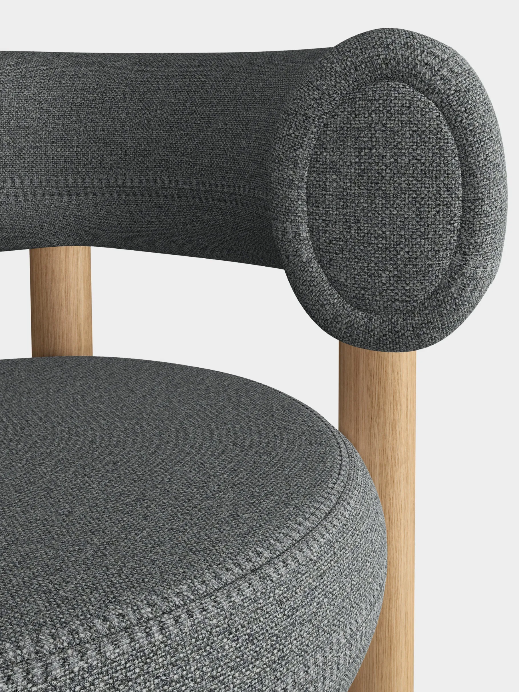 Fat Natural Wood 75cm Bar Stool