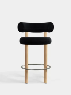 Fat Natural Wood 65cm Counter Stool