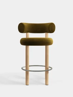 Fat Natural Wood 65cm Counter Stool