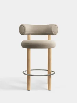 Fat Natural Wood 65cm Counter Stool