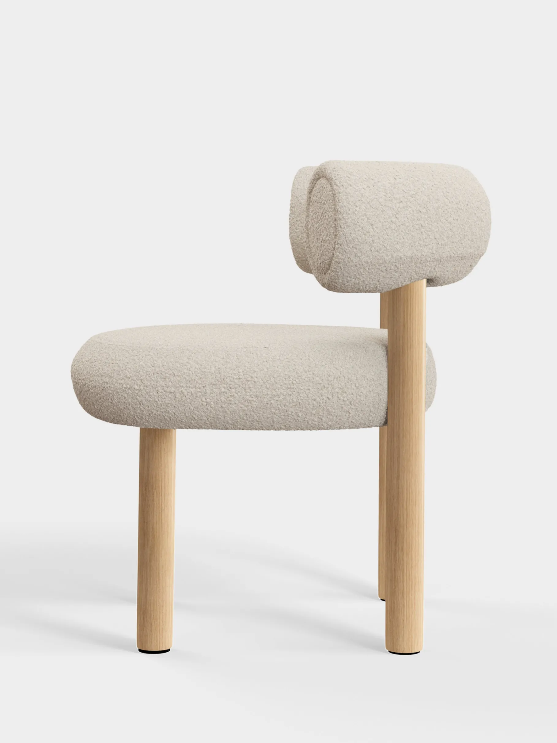 Fat Natural Wood Dining Chair