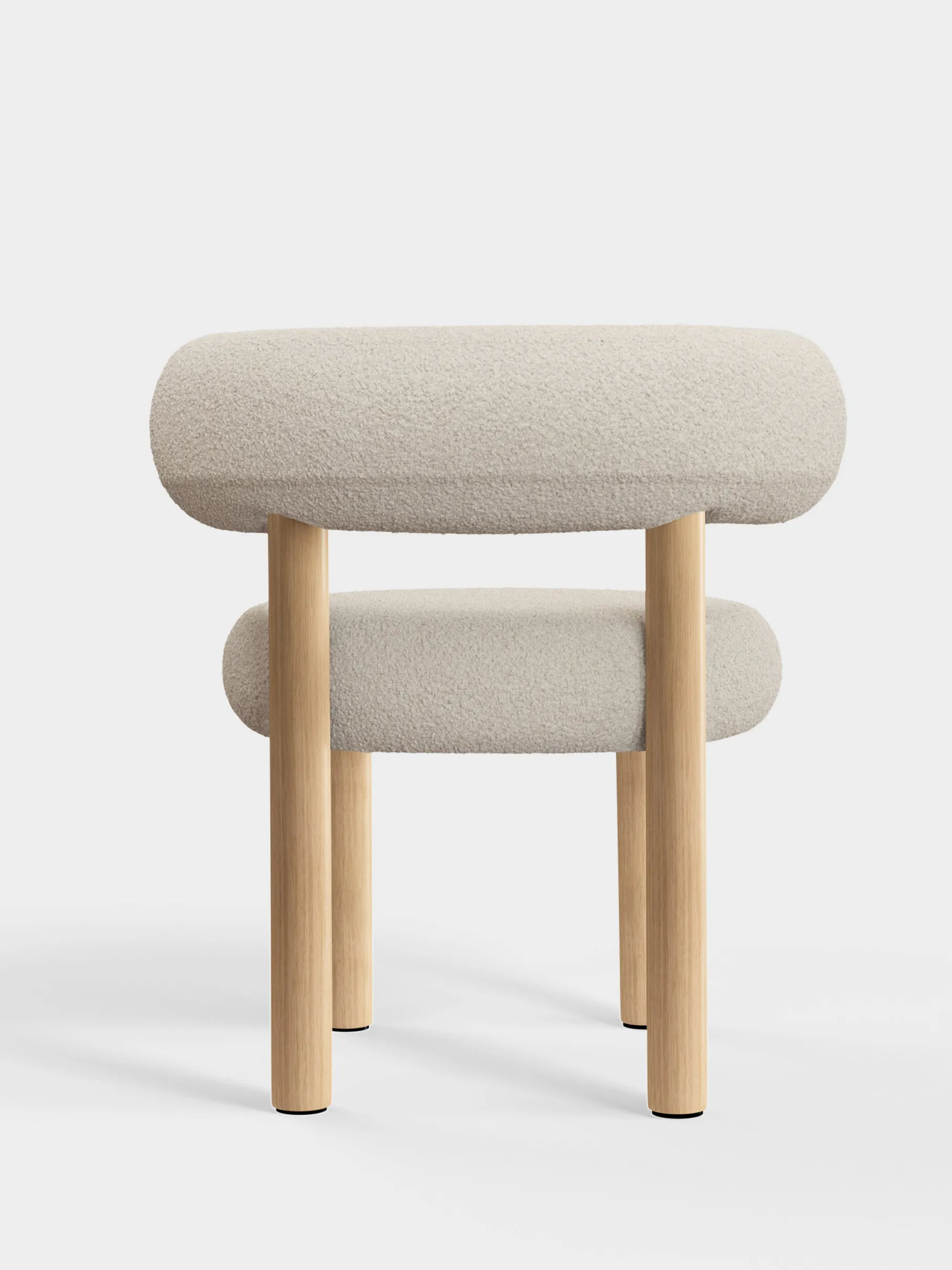 Fat Natural Wood Dining Chair