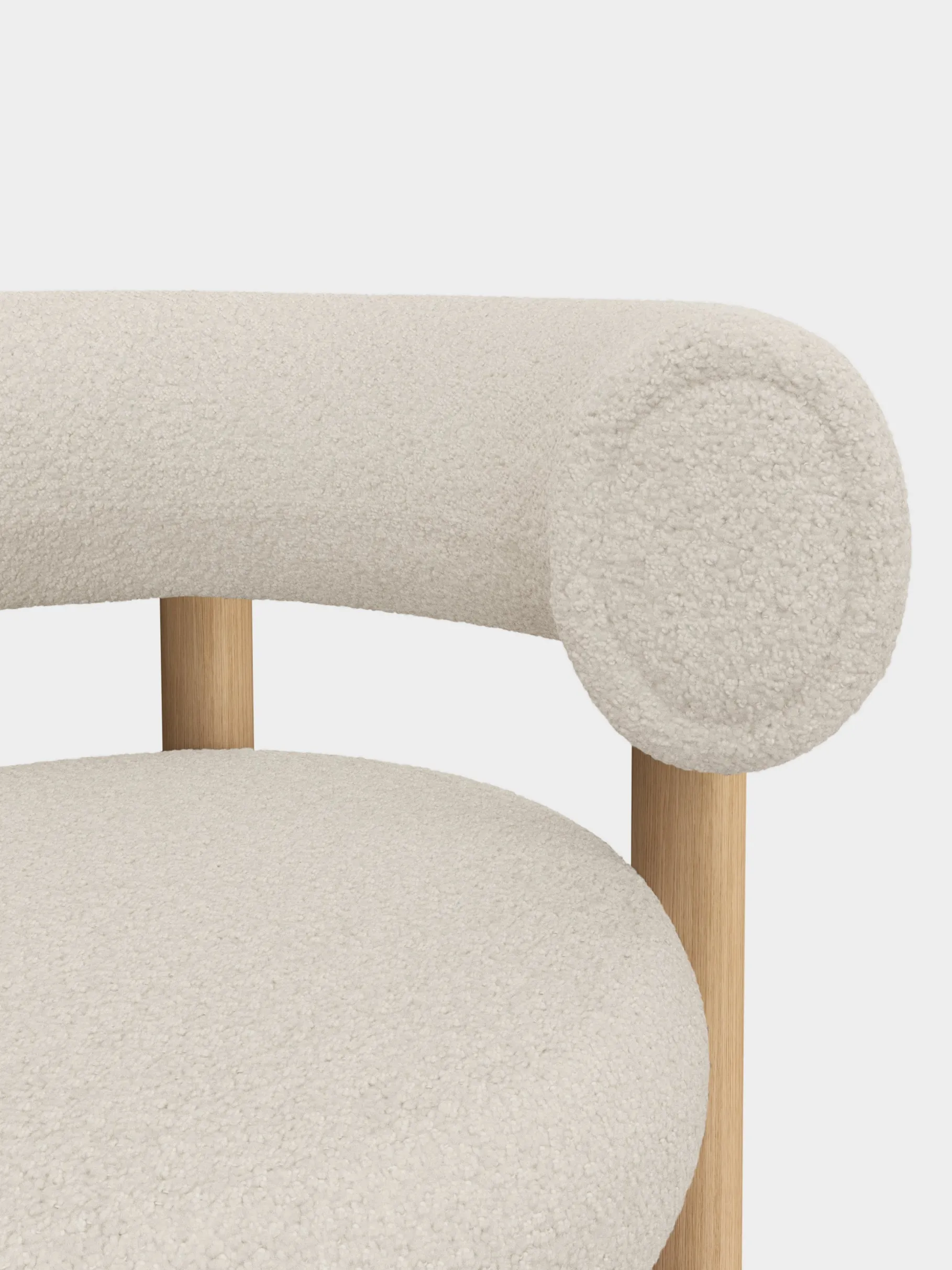 Fat Natural Wood Dining Chair