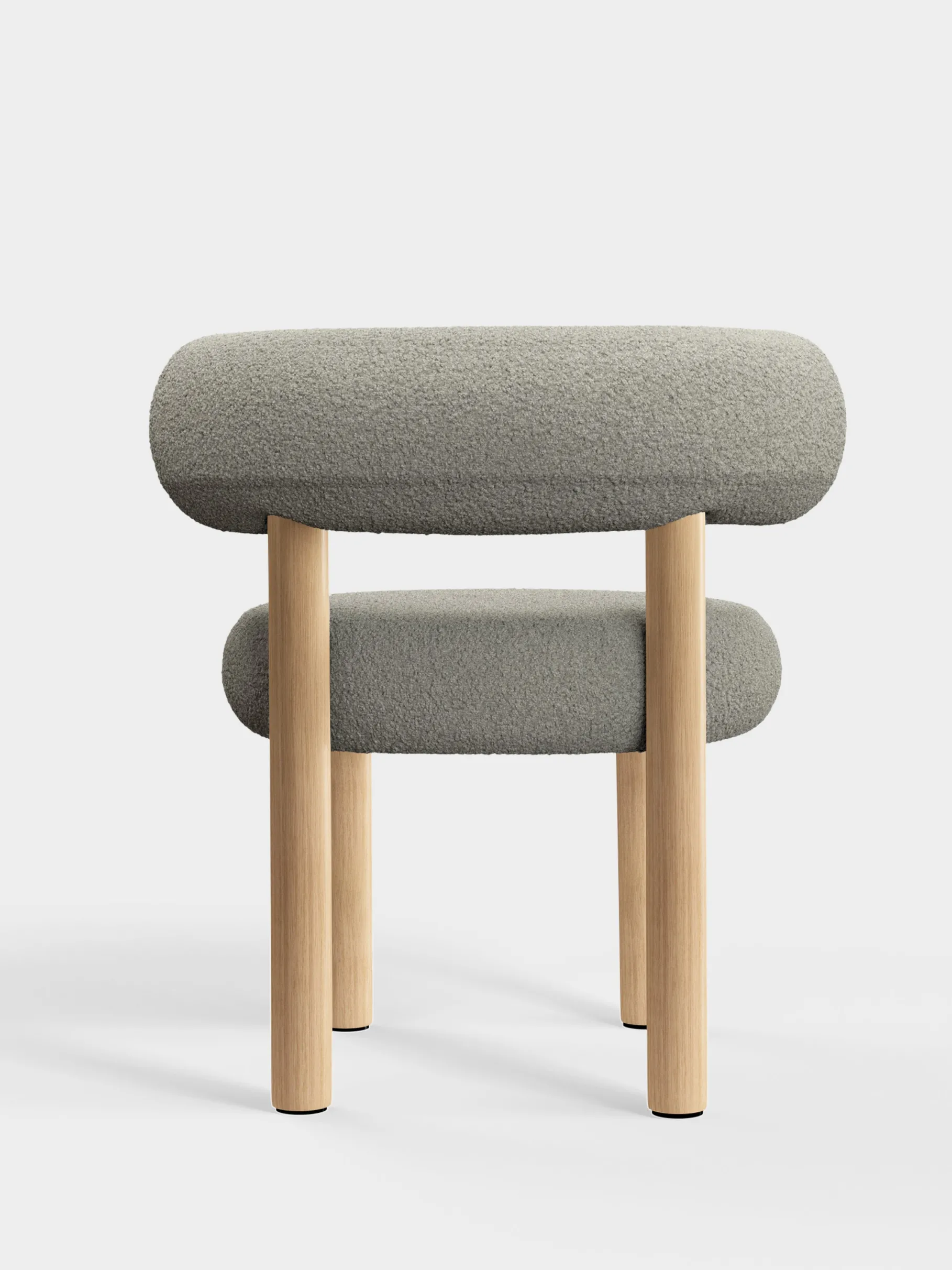 Fat Natural Wood Dining Chair