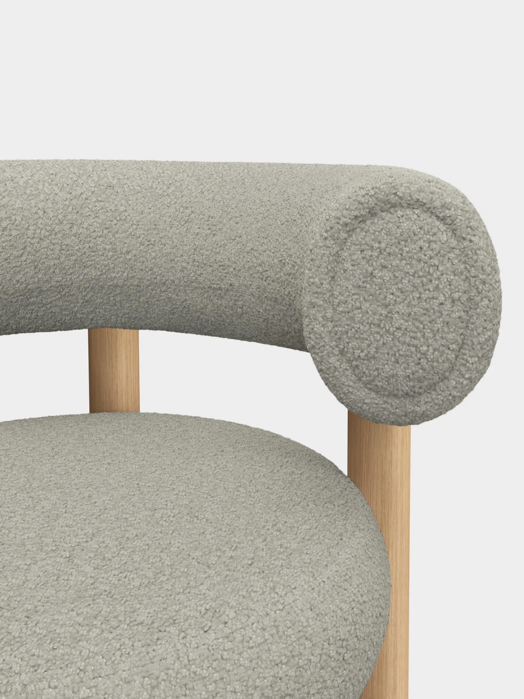 Fat Natural Wood Dining Chair