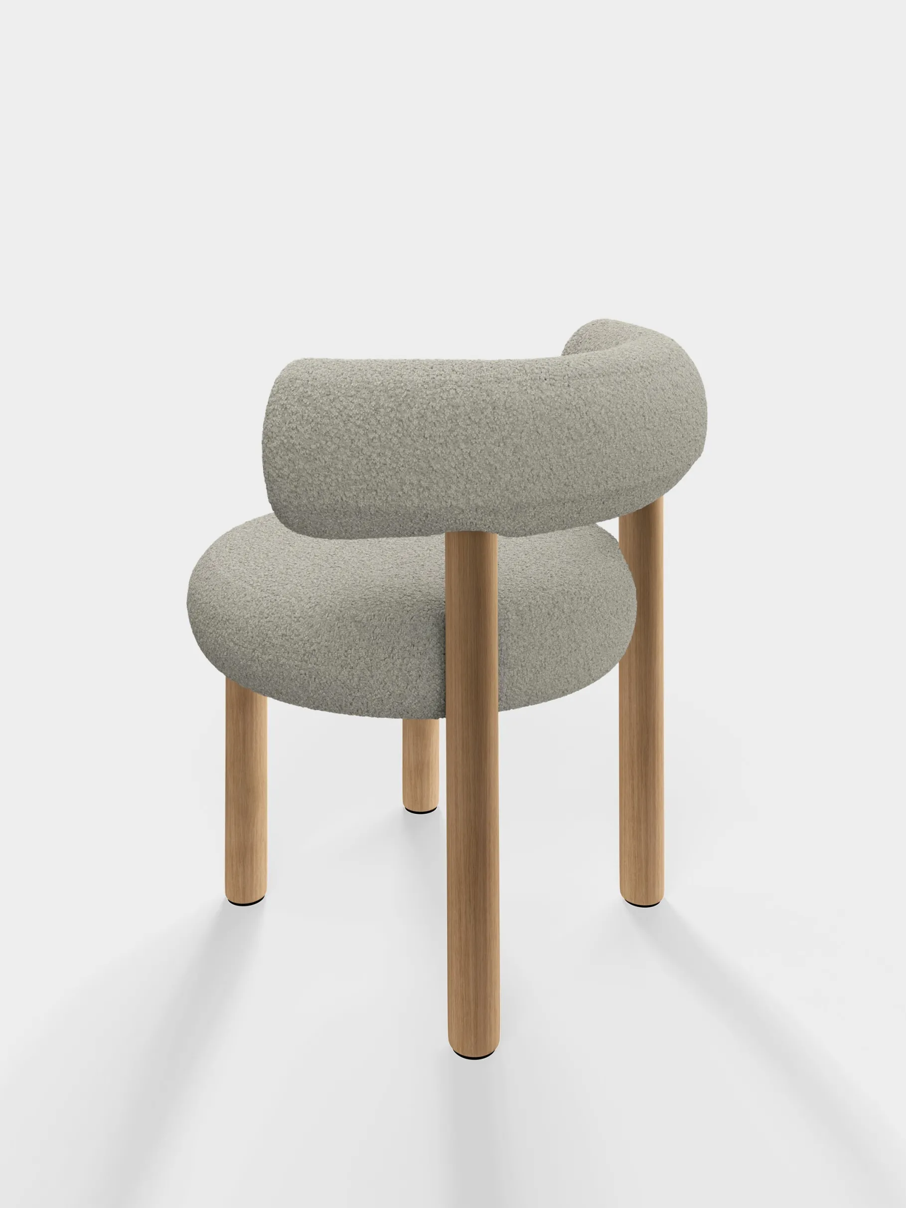 Fat Natural Wood Dining Chair