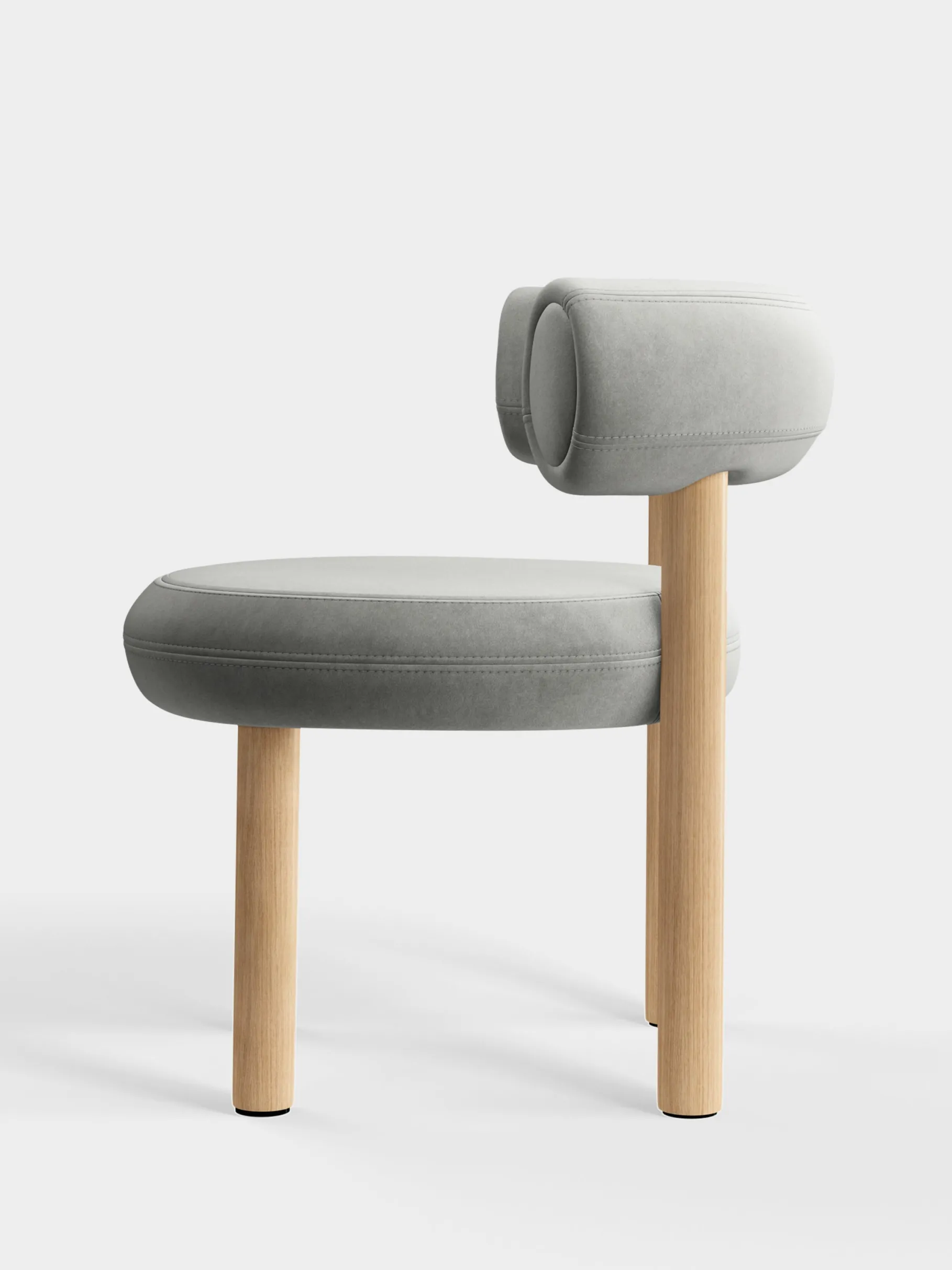 Fat Natural Wood Dining Chair