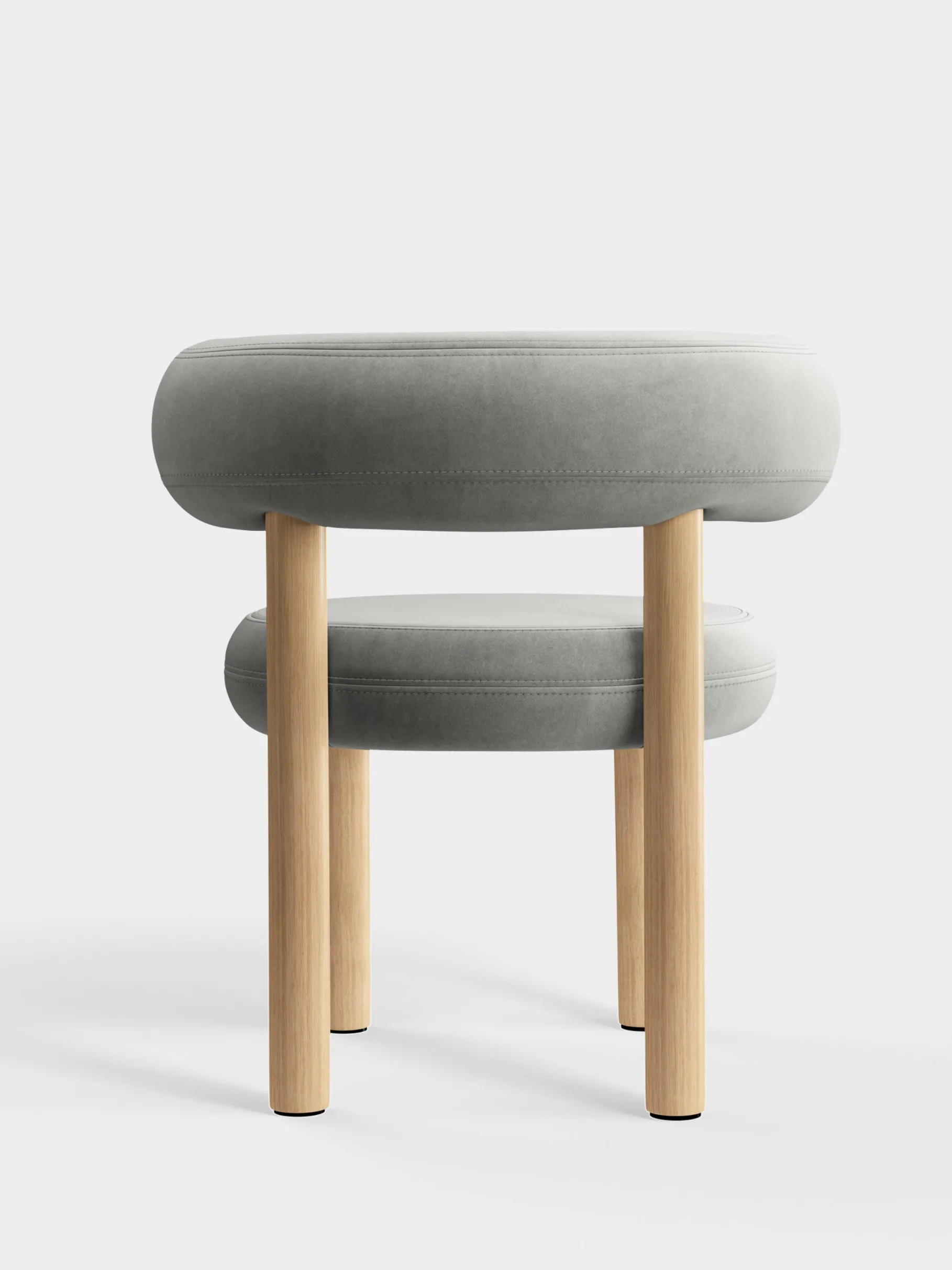 Fat Natural Wood Dining Chair