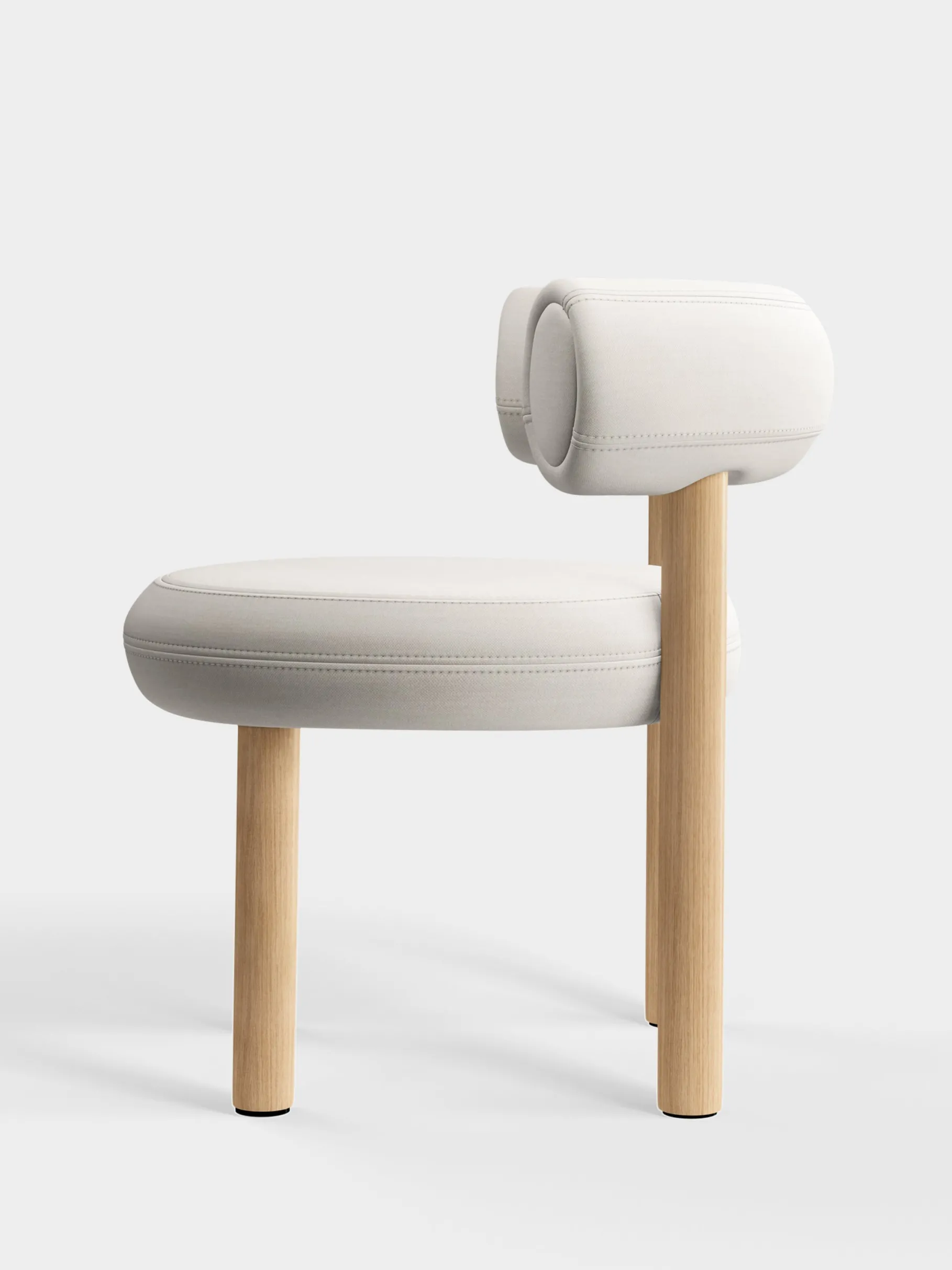 Fat Natural Wood Dining Chair