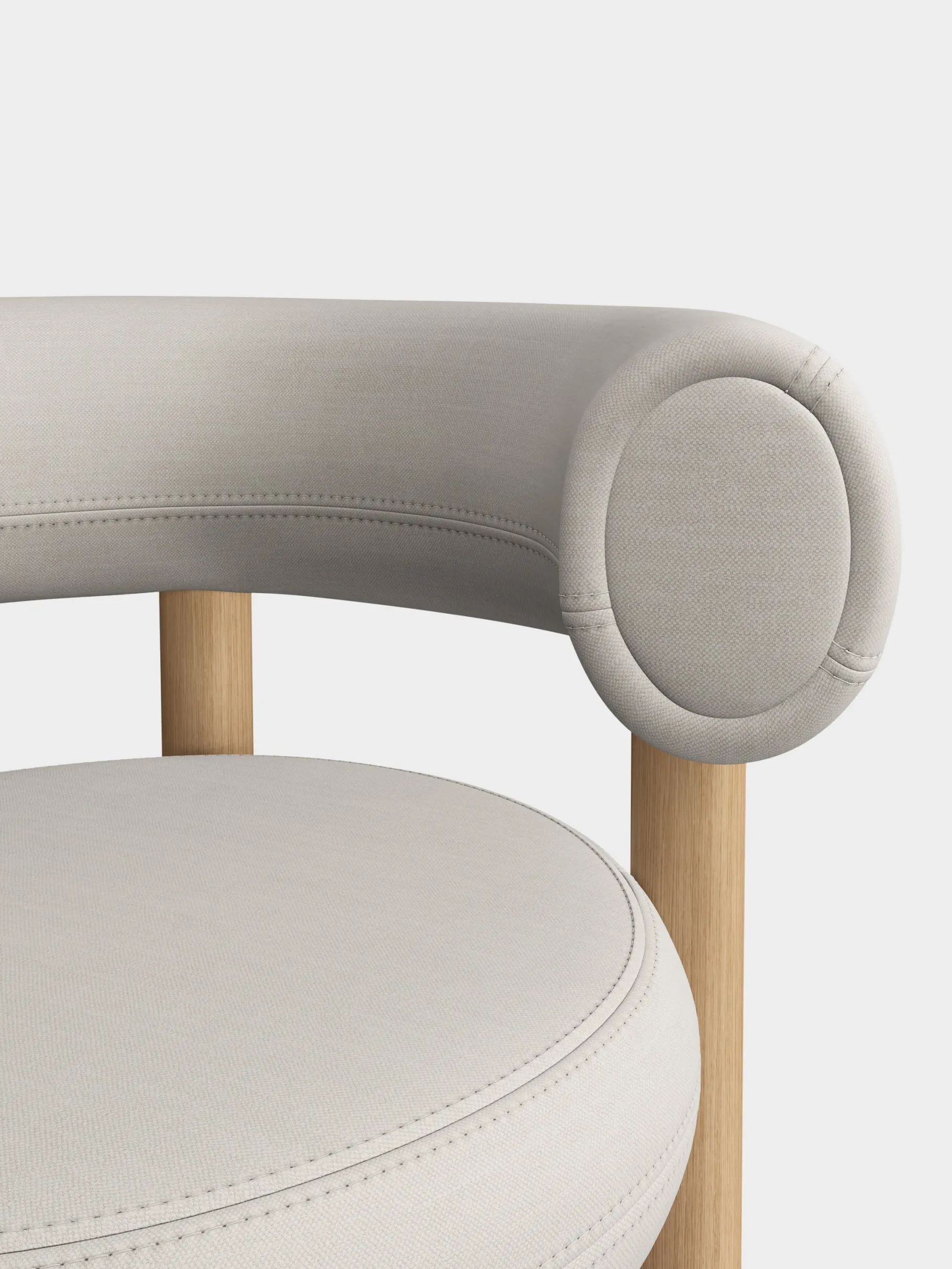 Fat Natural Wood Dining Chair