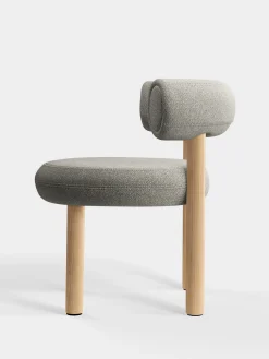 Fat Natural Wood Dining Chair