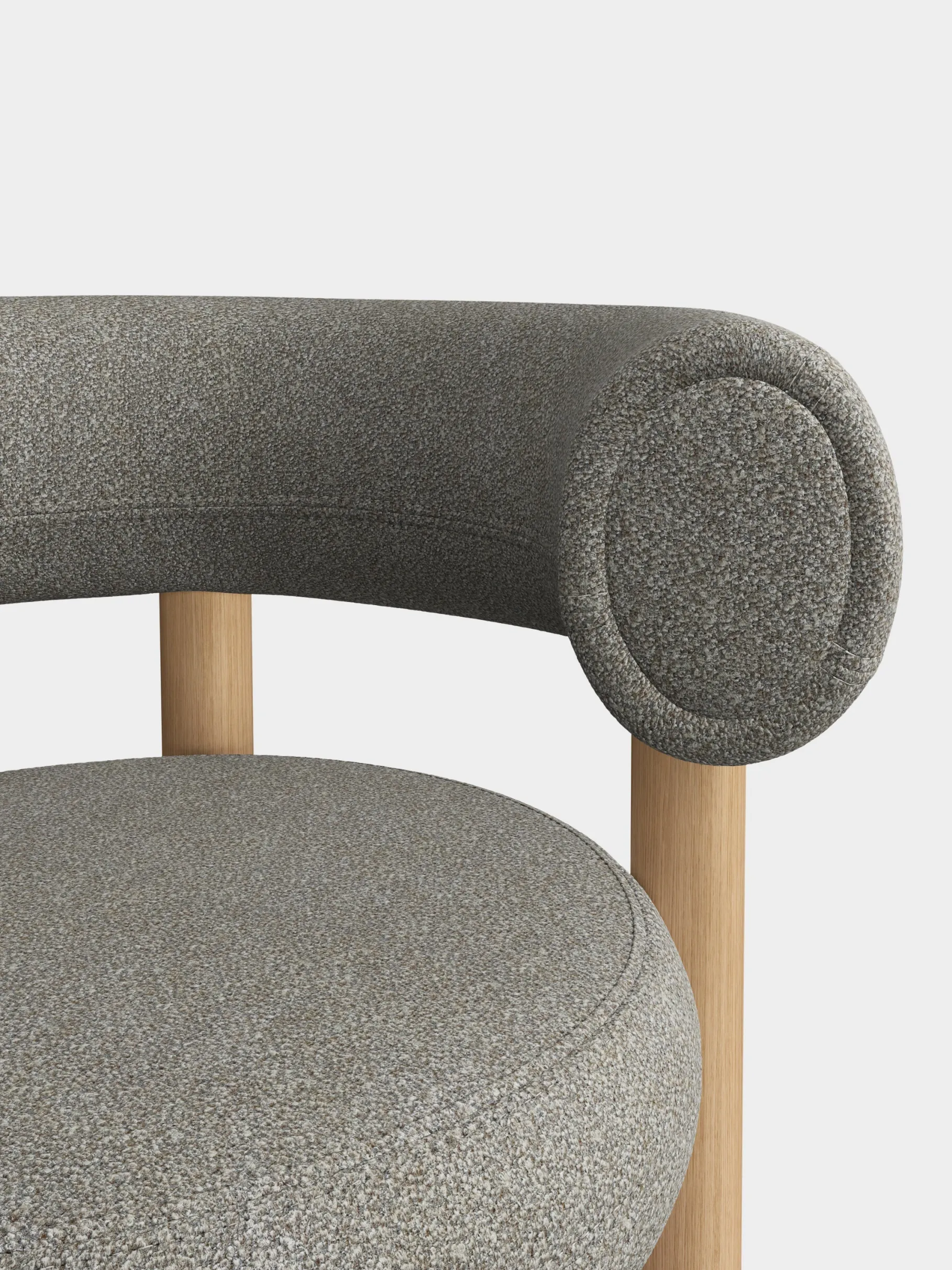 Fat Natural Wood Dining Chair