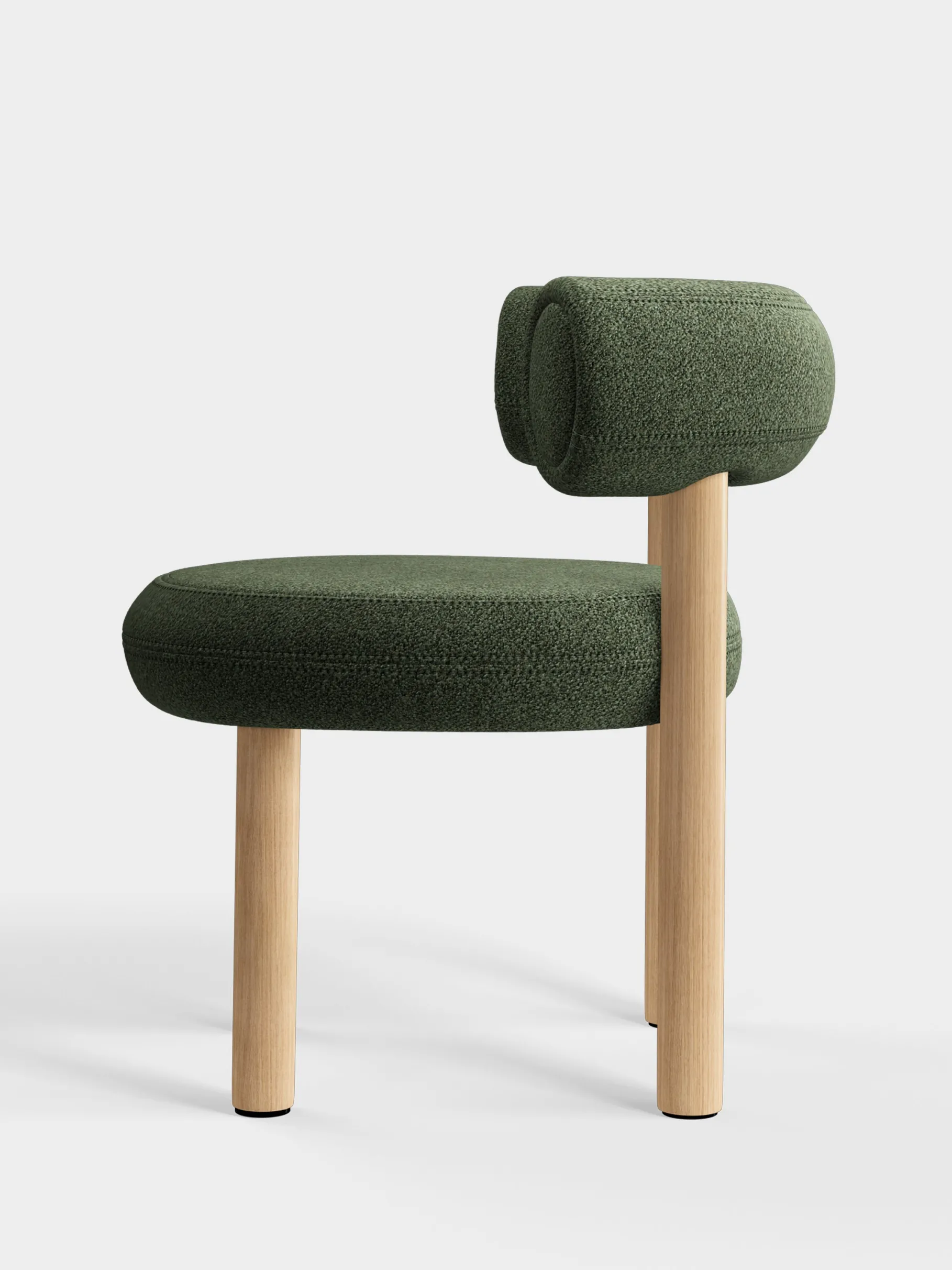 Fat Natural Wood Dining Chair