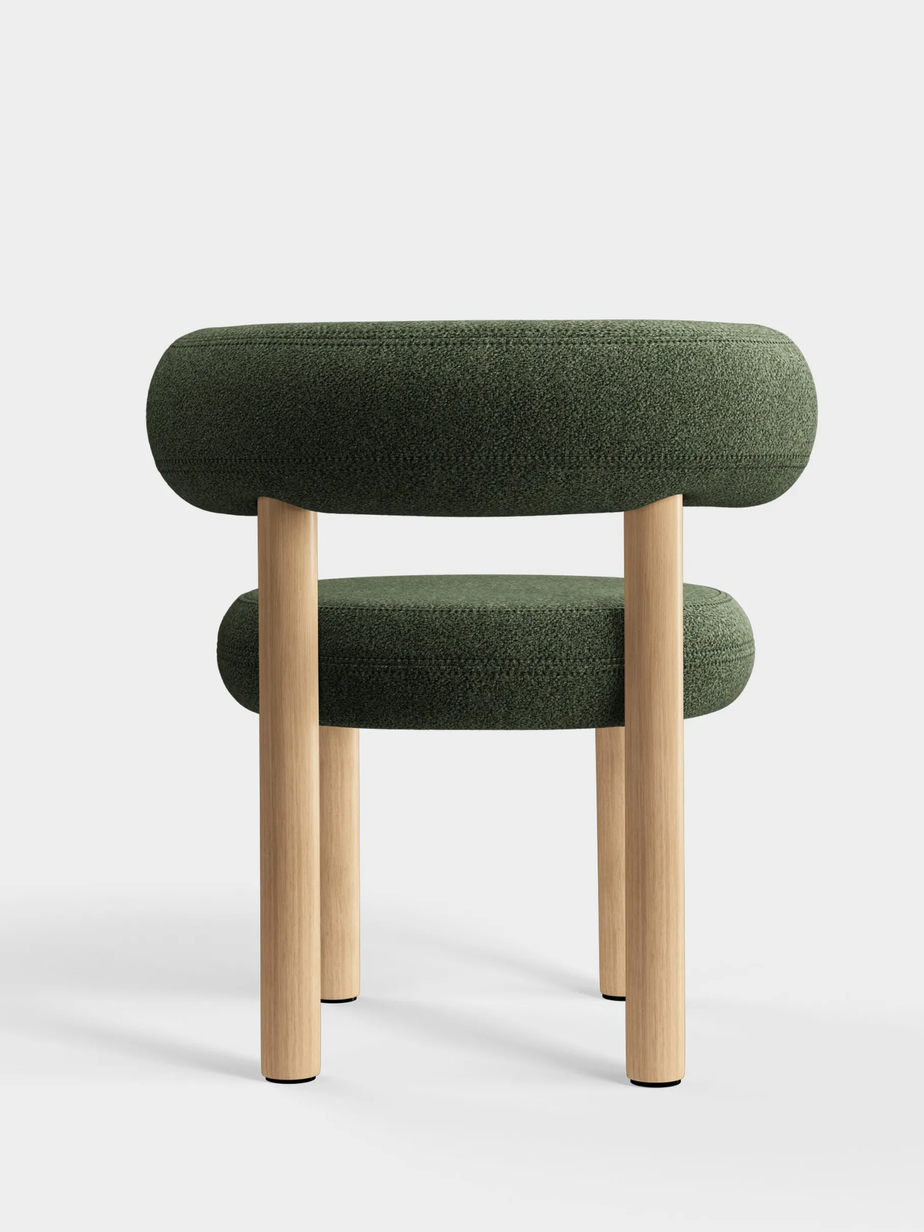 Fat Natural Wood Dining Chair