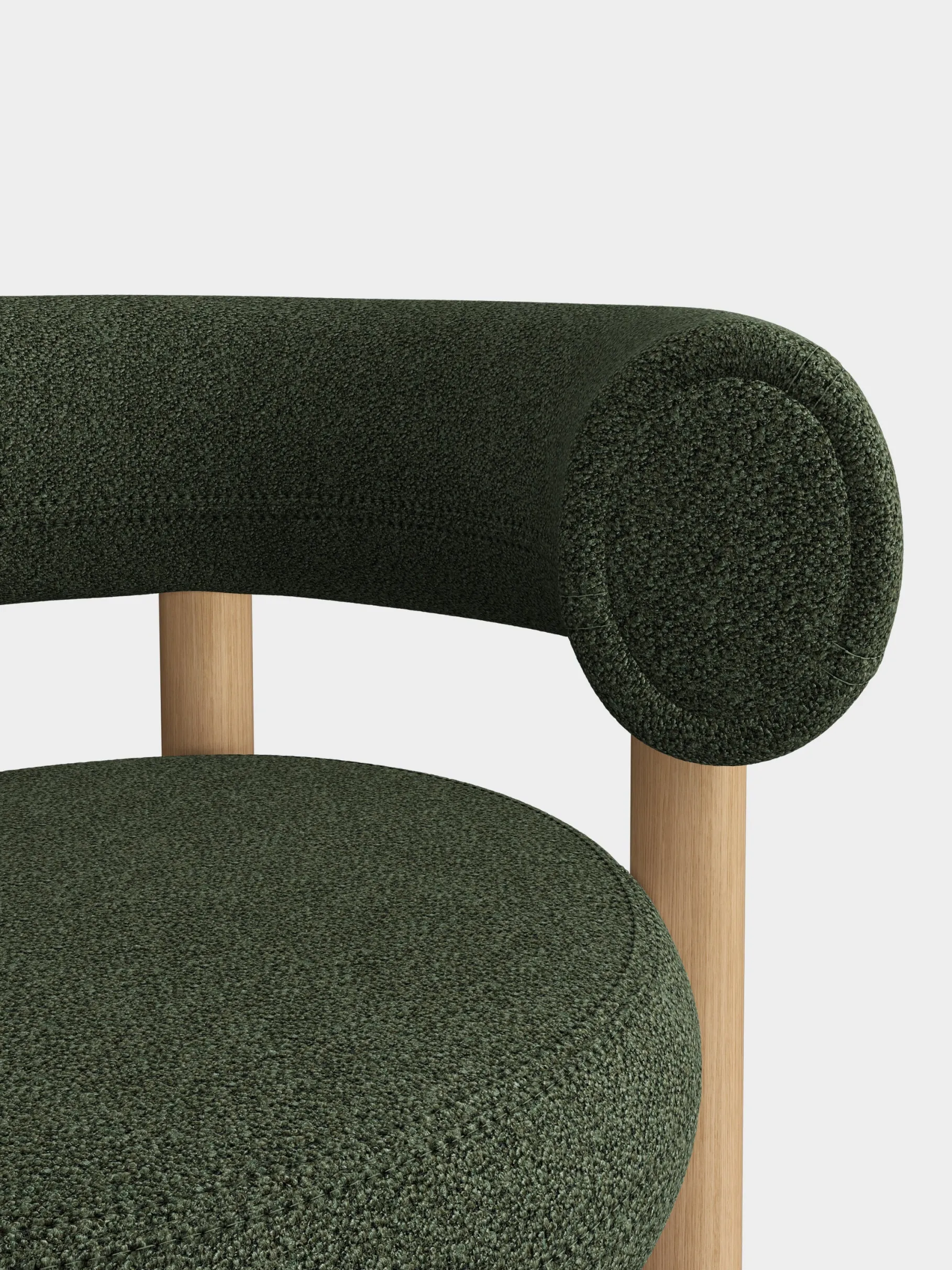 Fat Natural Wood Dining Chair