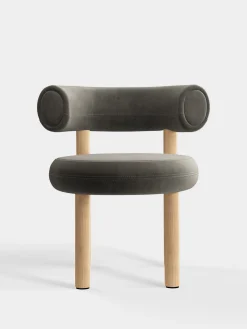 Fat Natural Wood Dining Chair