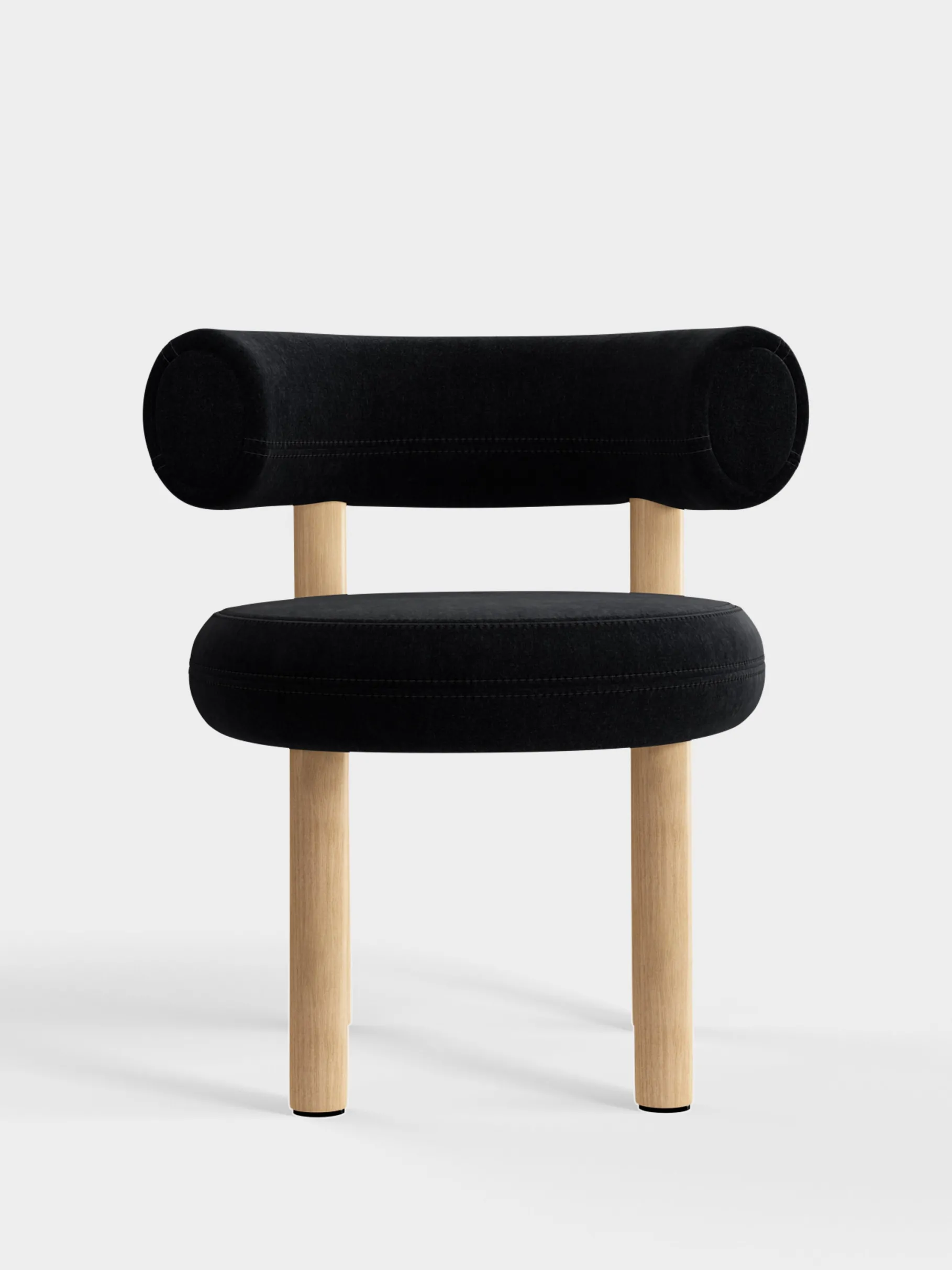 Fat Natural Wood Dining Chair