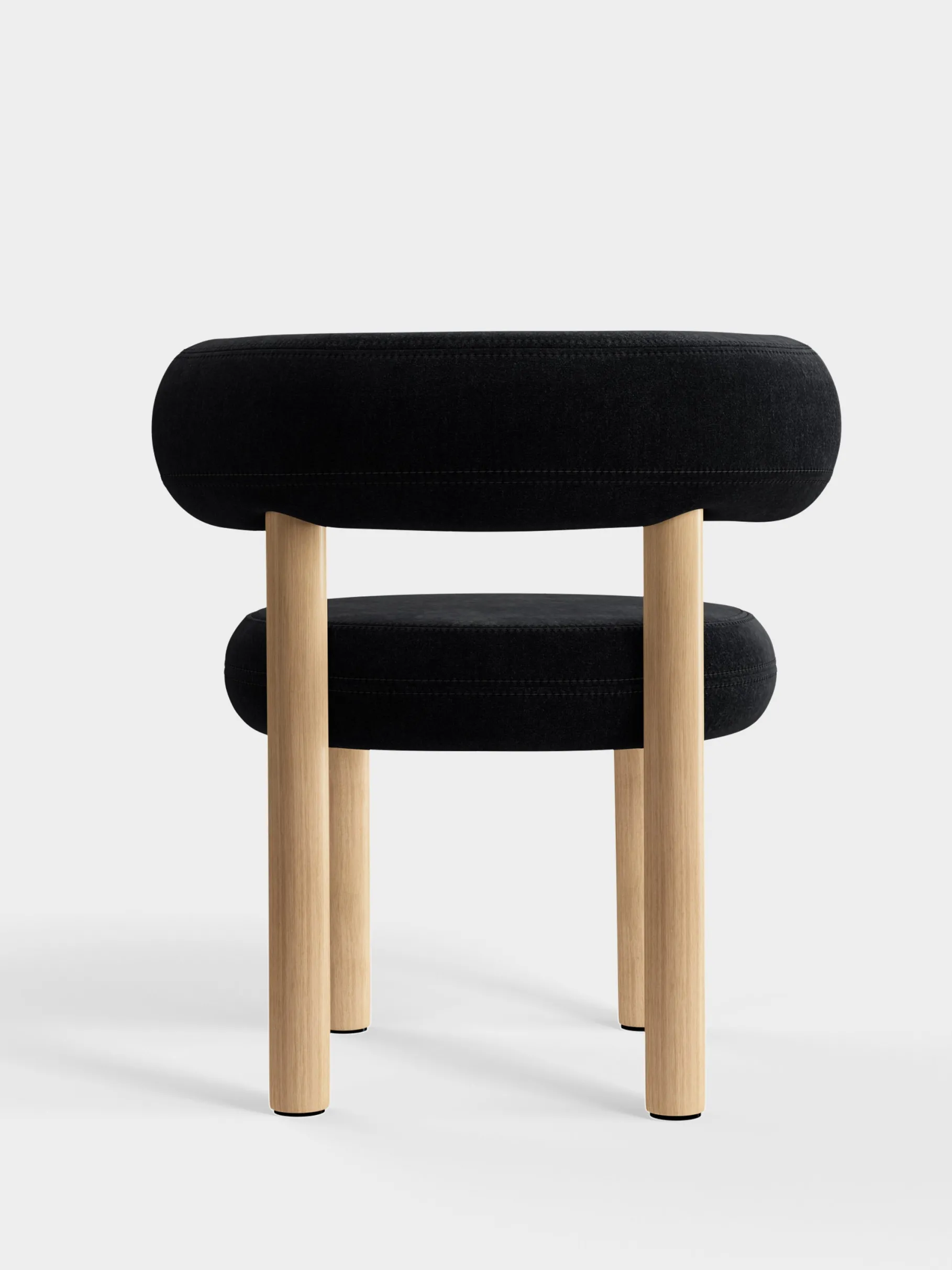 Fat Natural Wood Dining Chair