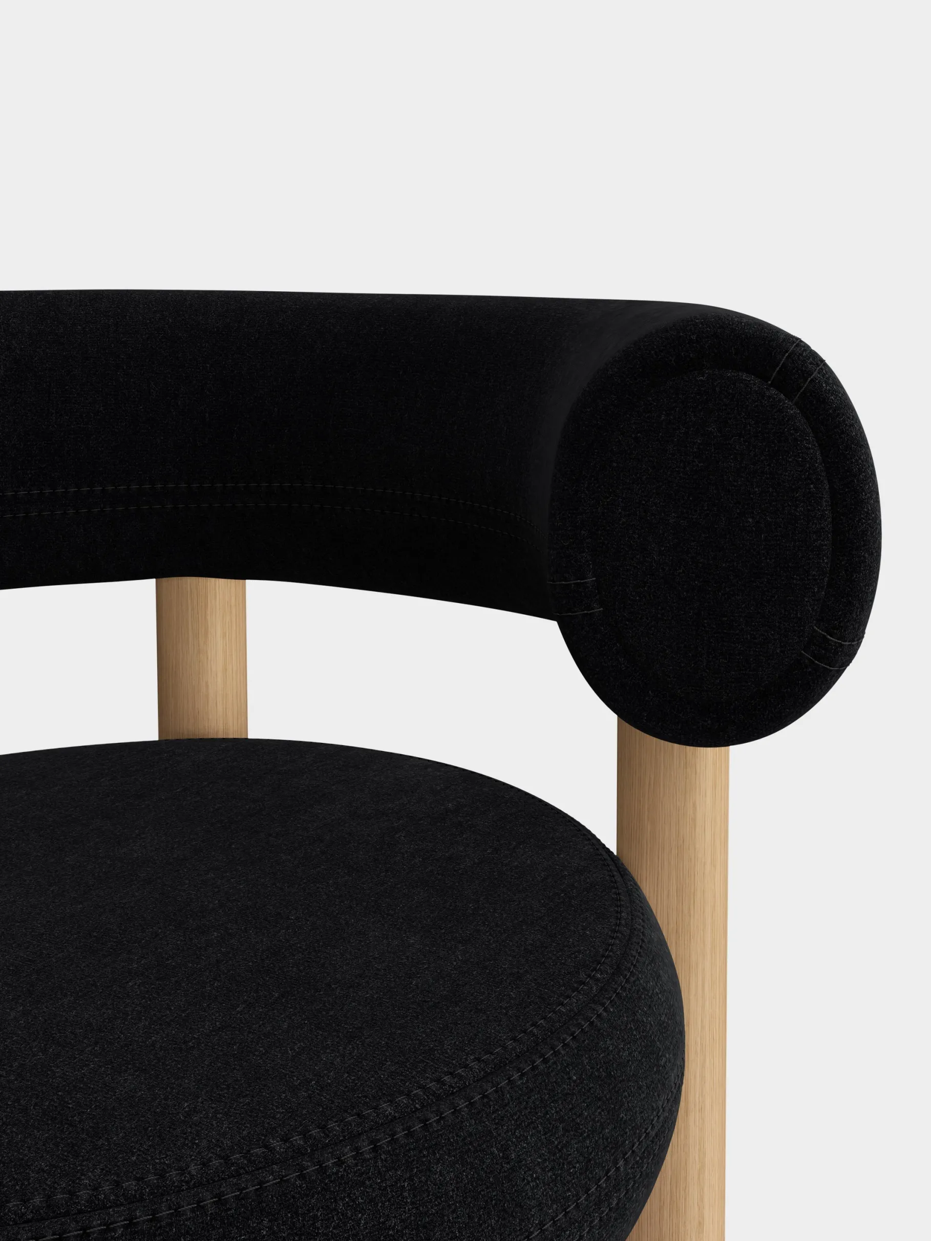 Fat Natural Wood Dining Chair