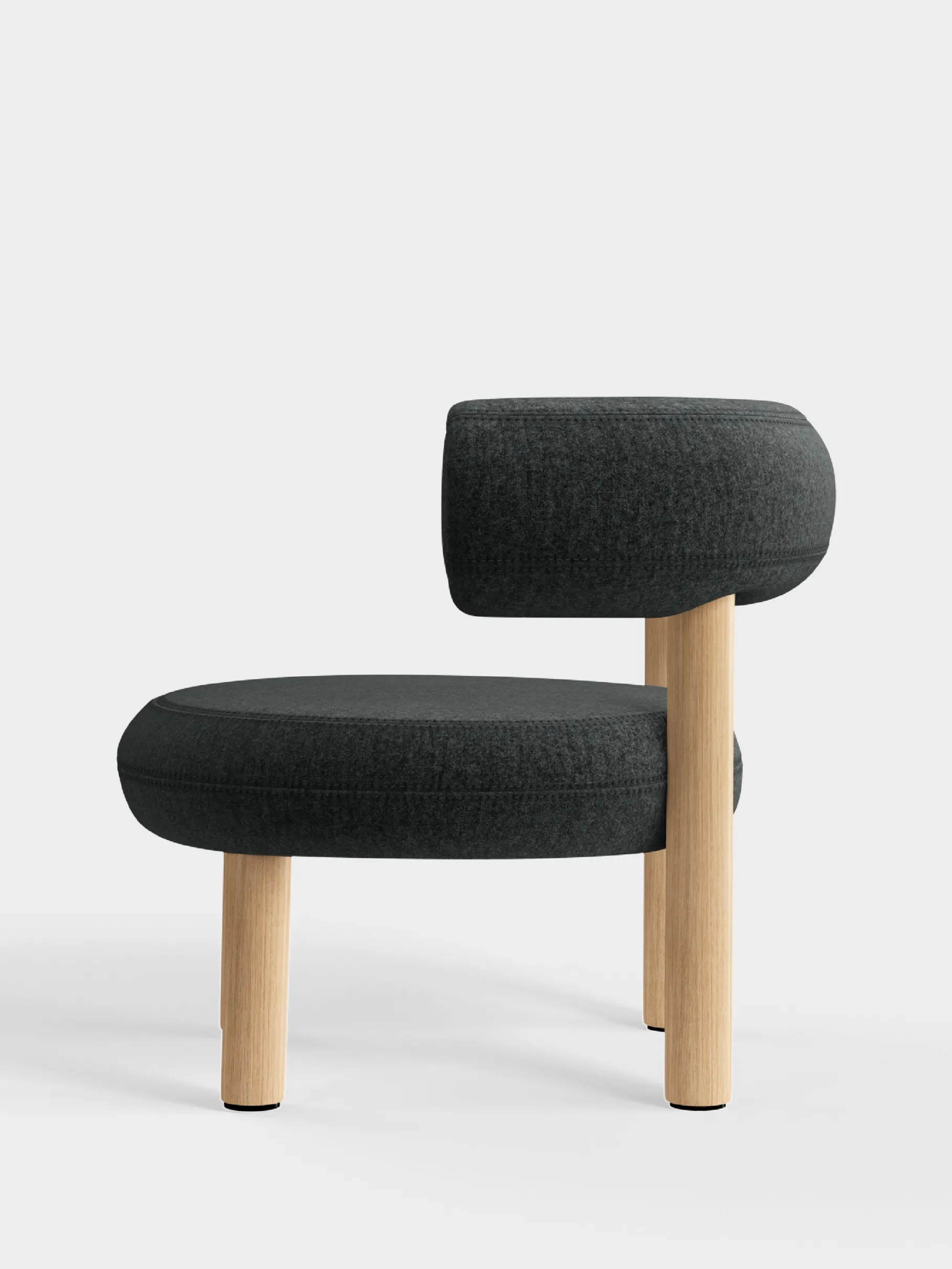 Fat Natural Wood Lounge Chair