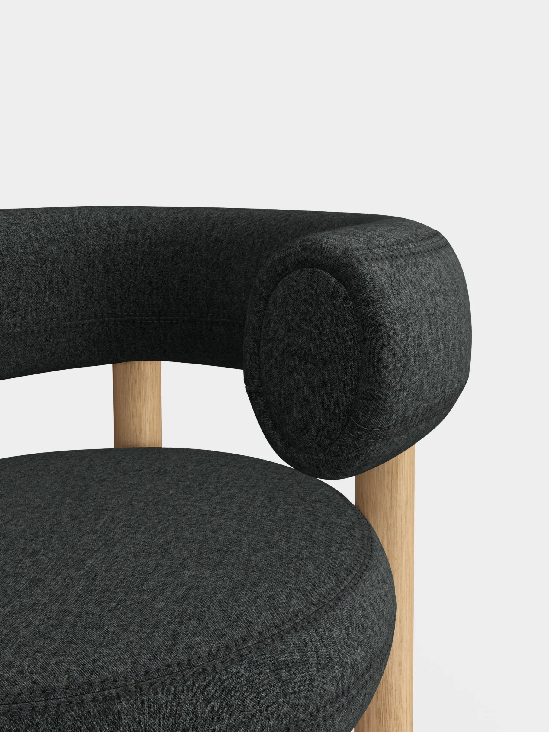 Fat Natural Wood Lounge Chair