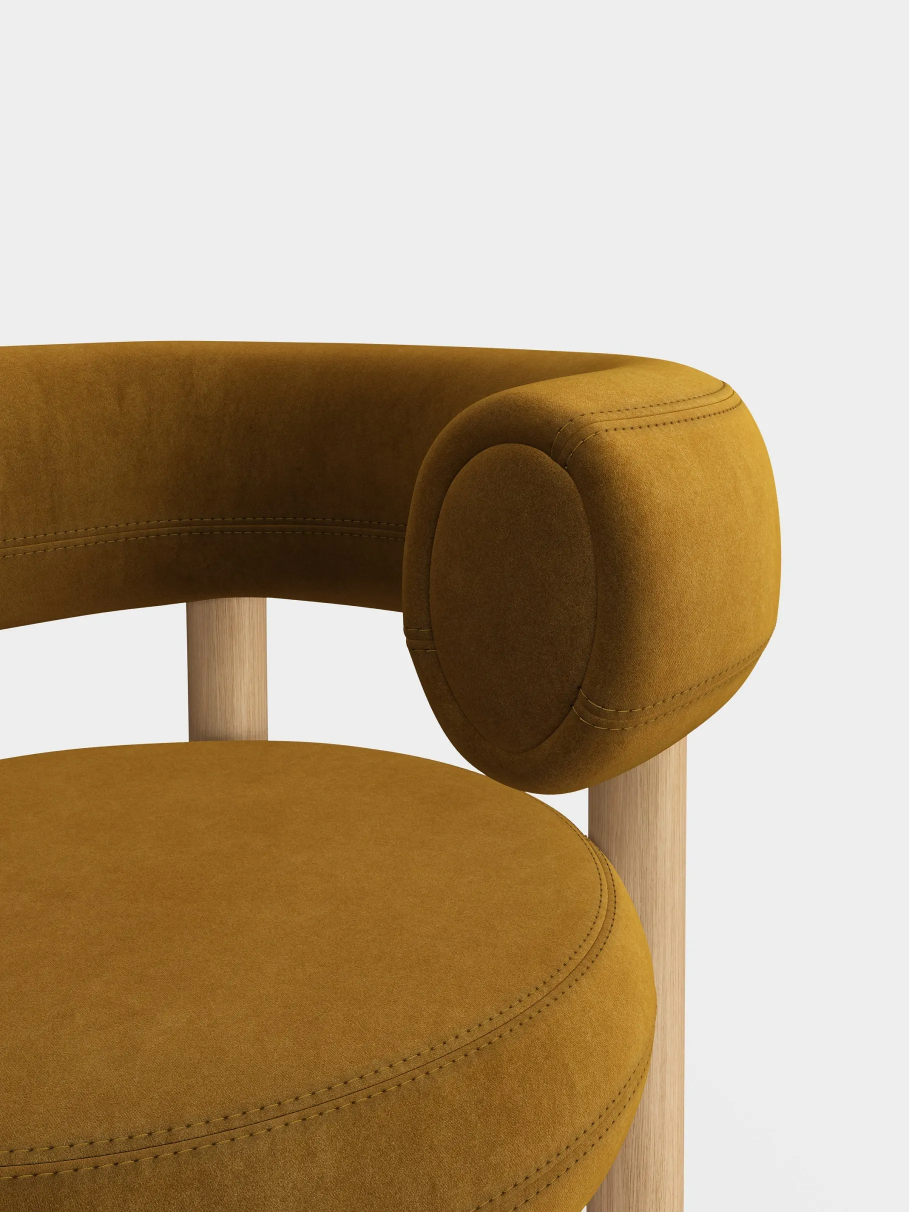 Fat Natural Wood Lounge Chair